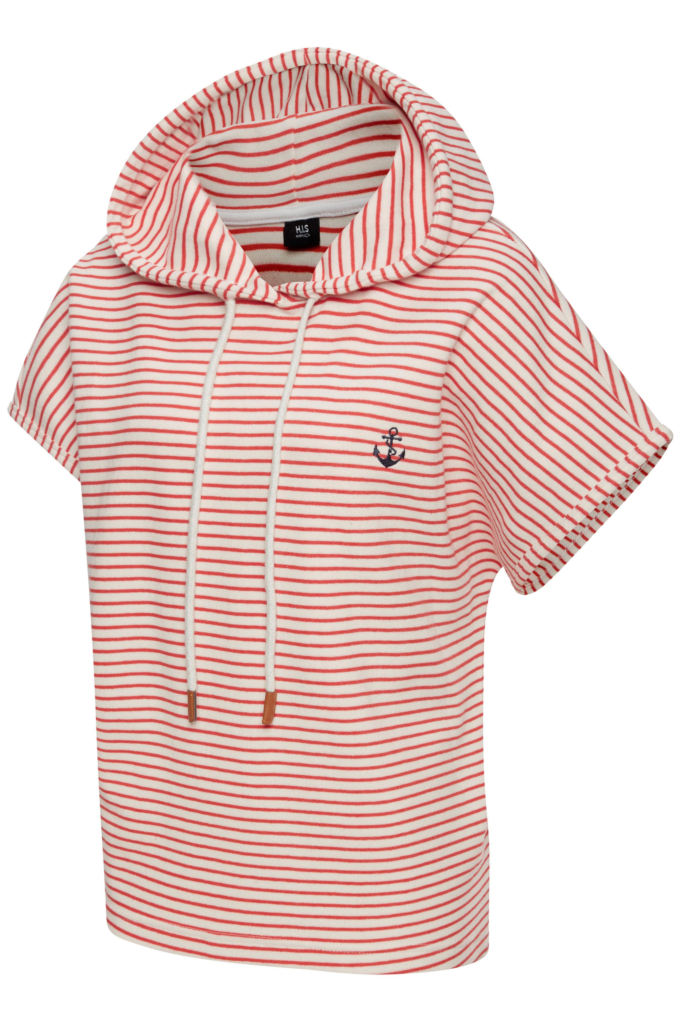 H.I.S Sweatshirt gestreept en met capuchon, loungewear
