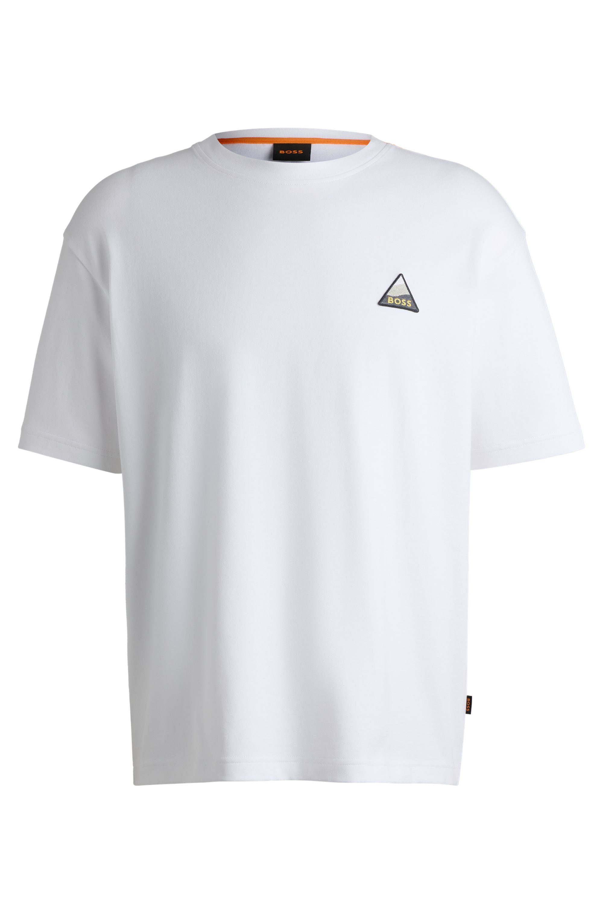 Boss Orange T-shirt Te fishpatch met opgestikt logo