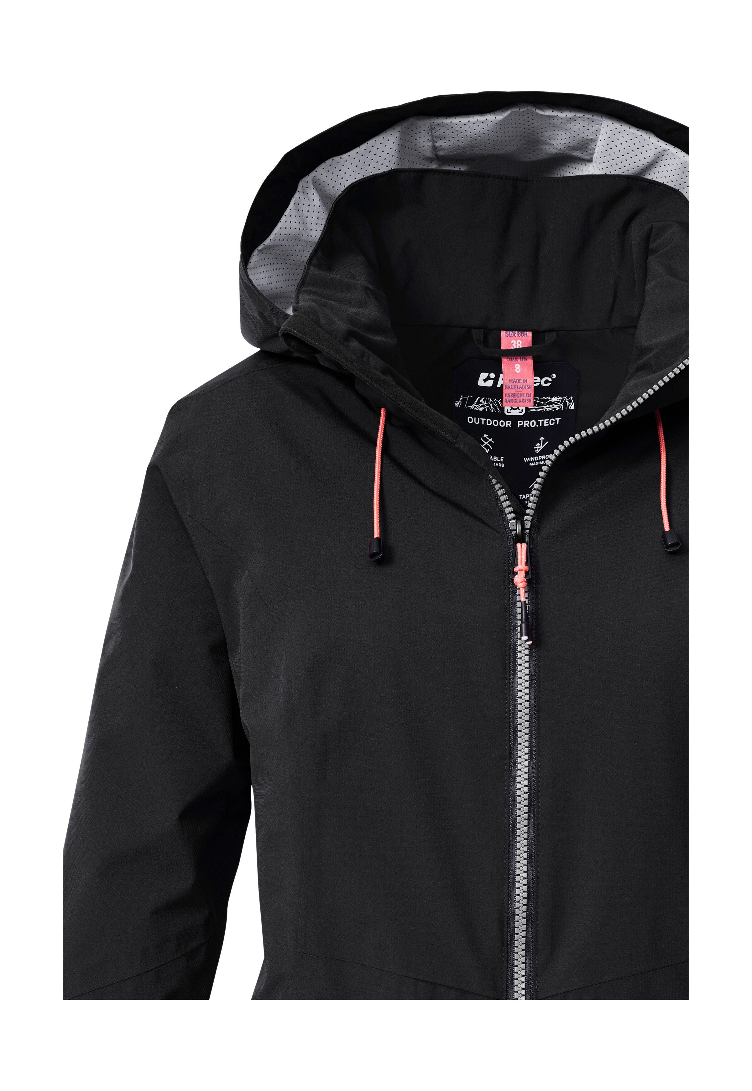 Killtec Outdoorjack Dames regenjas OOKS 1 Lichte, water- en winddichte damesjas, ademend, duurzaam