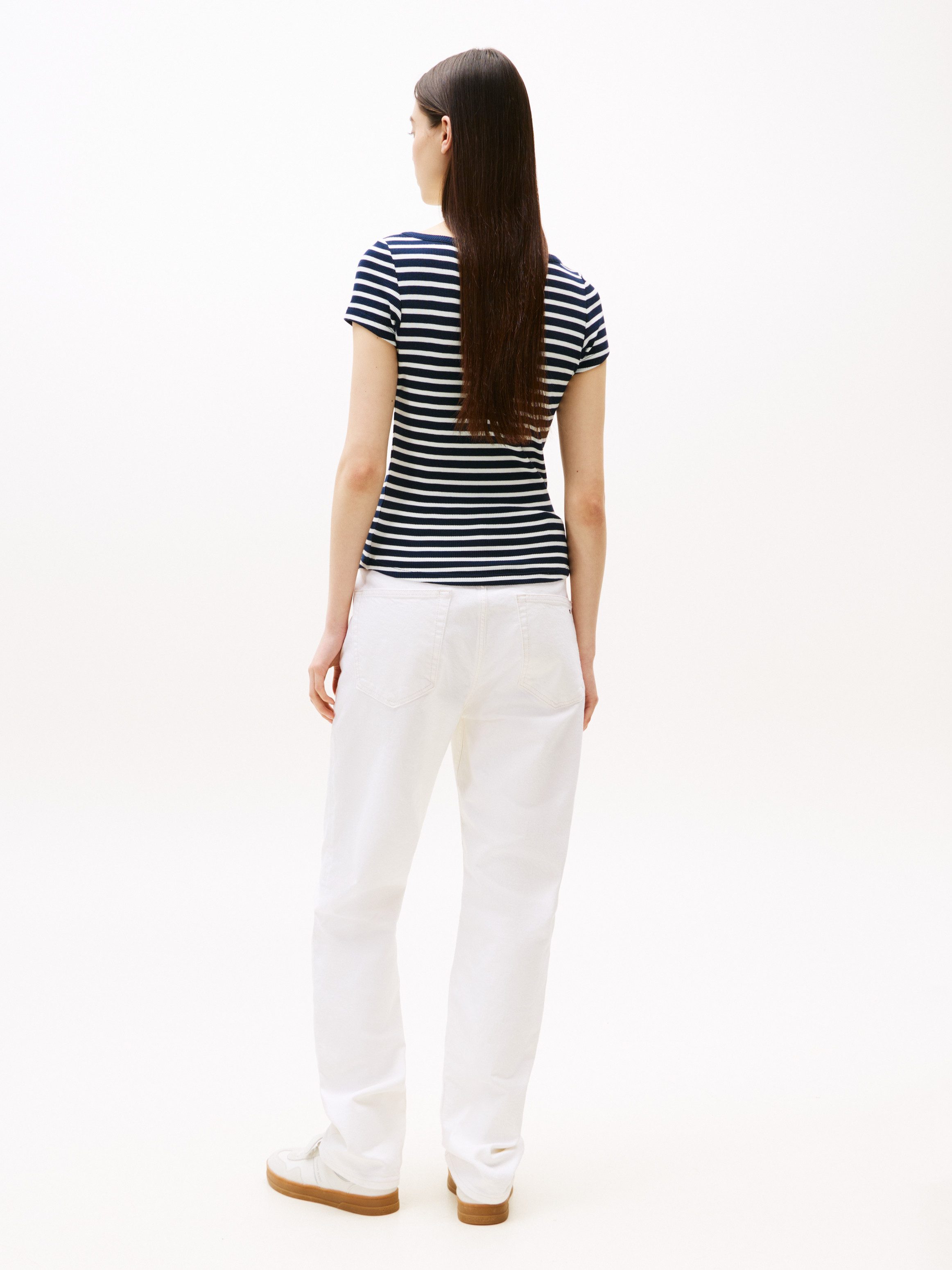 TOMMY JEANS Shirt met korte mouwen TJW SLIM HENLEY WAFFLE SS