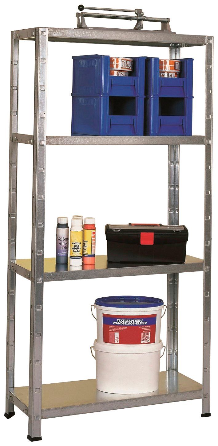 SCHULTE Regalwelt Stellingkast Huishoudrek Metaal verzinkt, 1370x750x300 mm, 4 planken