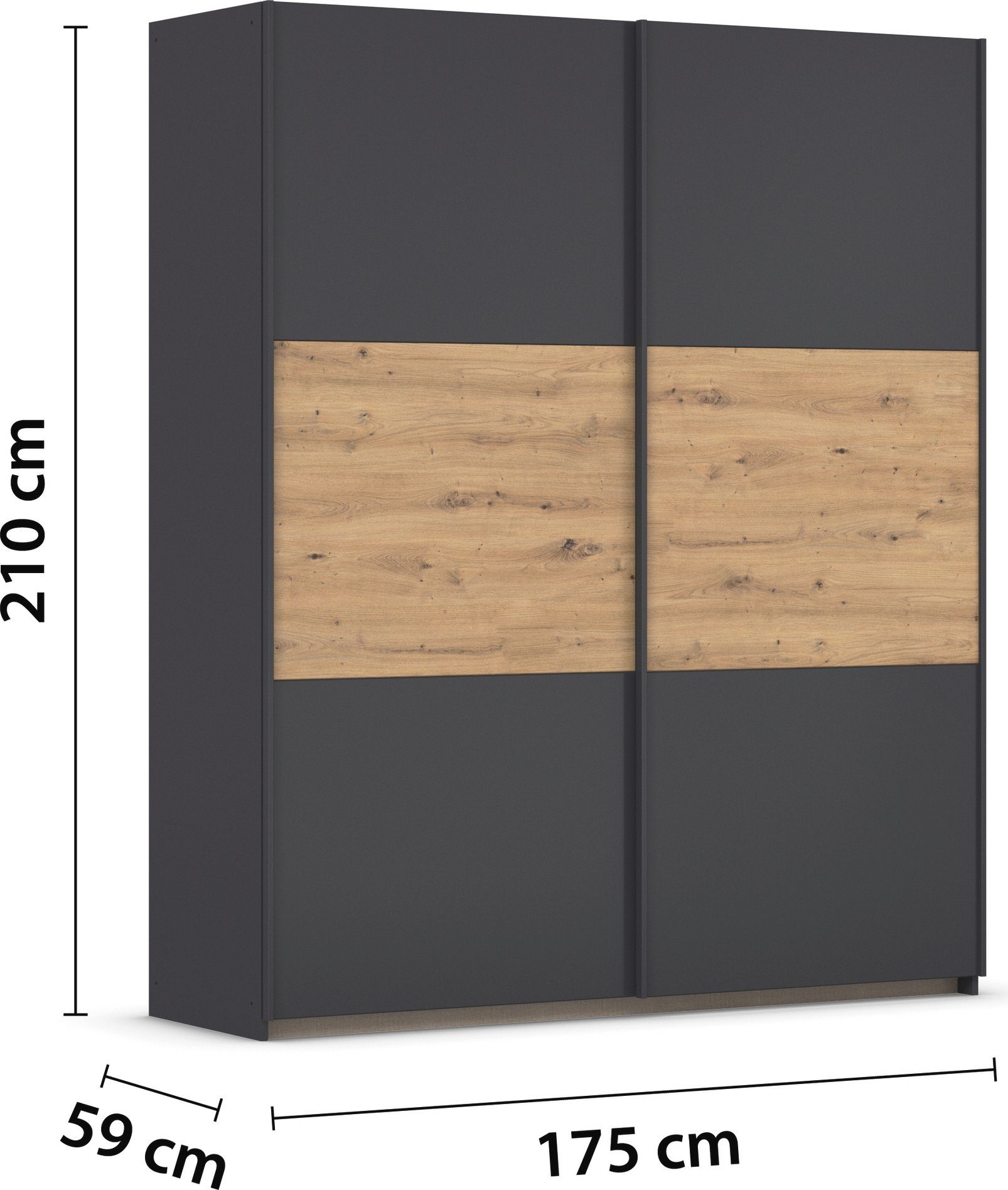 rauch Zweefdeurkast Kledingkast kast garderobe garderobekast waskast NEO met een royale opbergruimte en vele verschillende kleurencombinaties