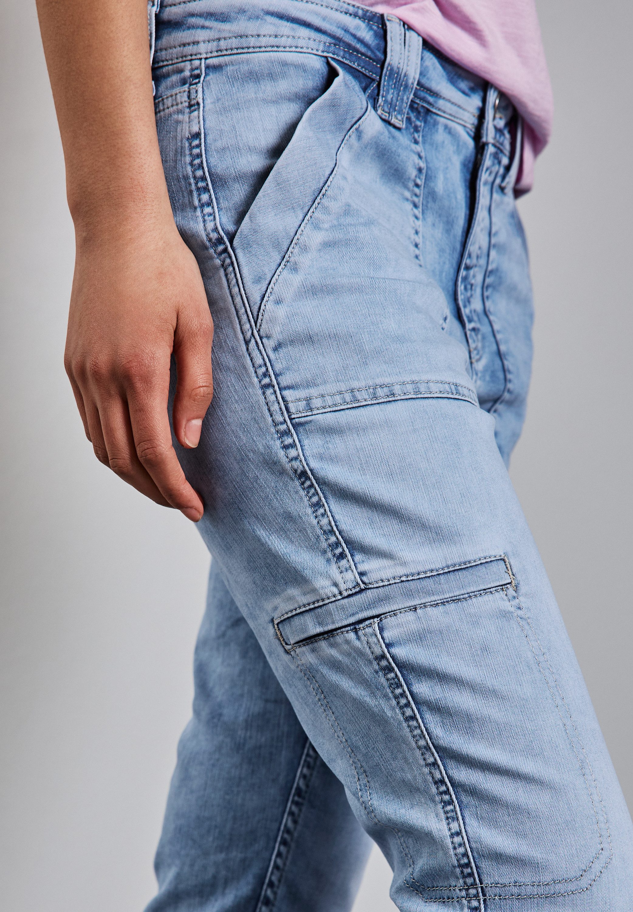 STREET ONE Relax fit jeans in cargo-look