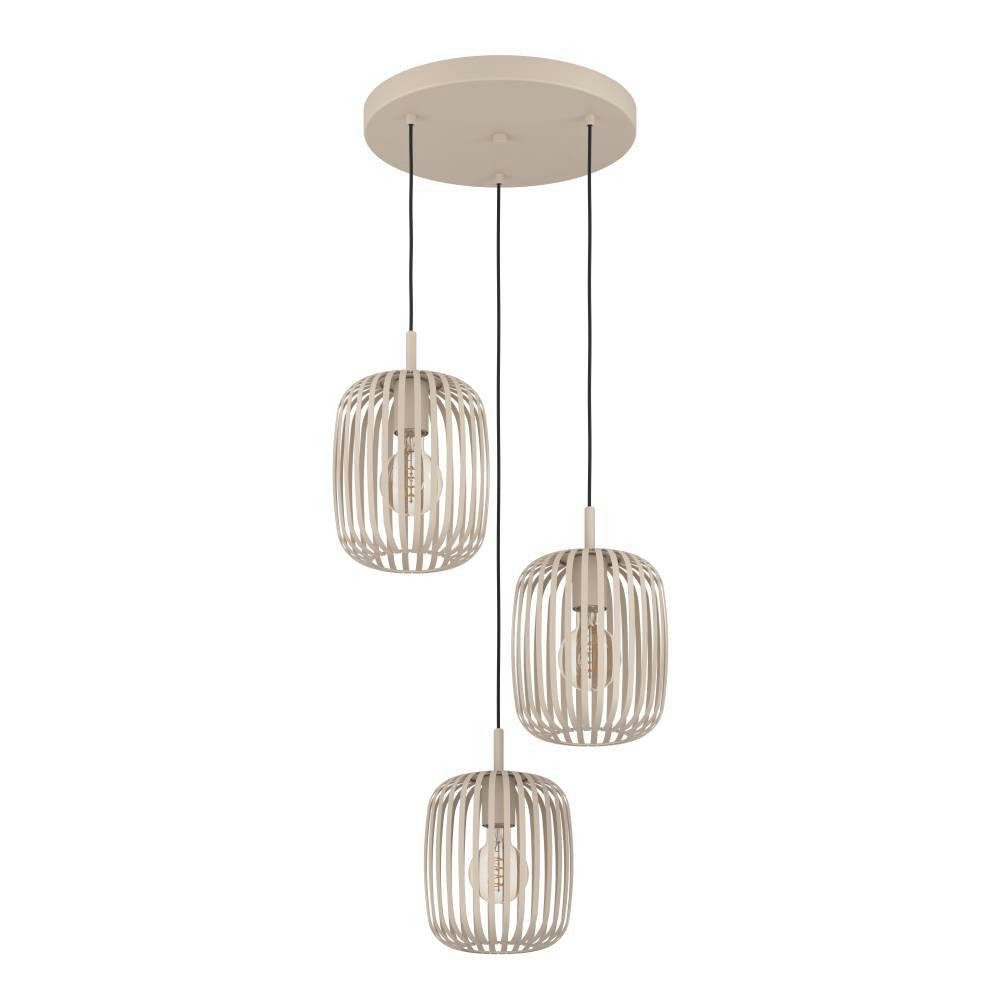 EGLO Hanglamp ROMAZZINA hanglamp, eettafellamp, zandkleurig, metaal, E27 (1 stuk)