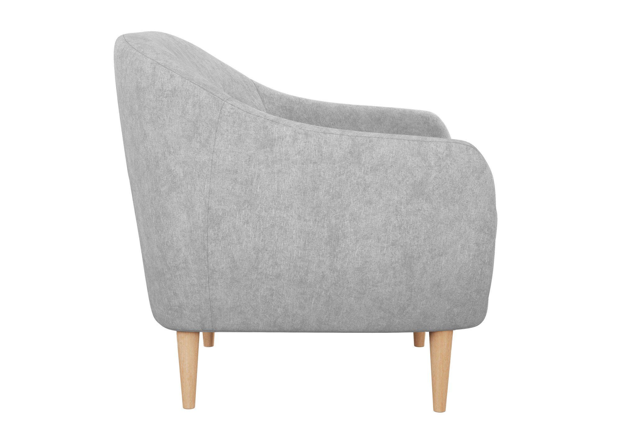 Home affaire Fauteuil Roni Zigzag vering voor een hoog zitcomfort, massief houten poten