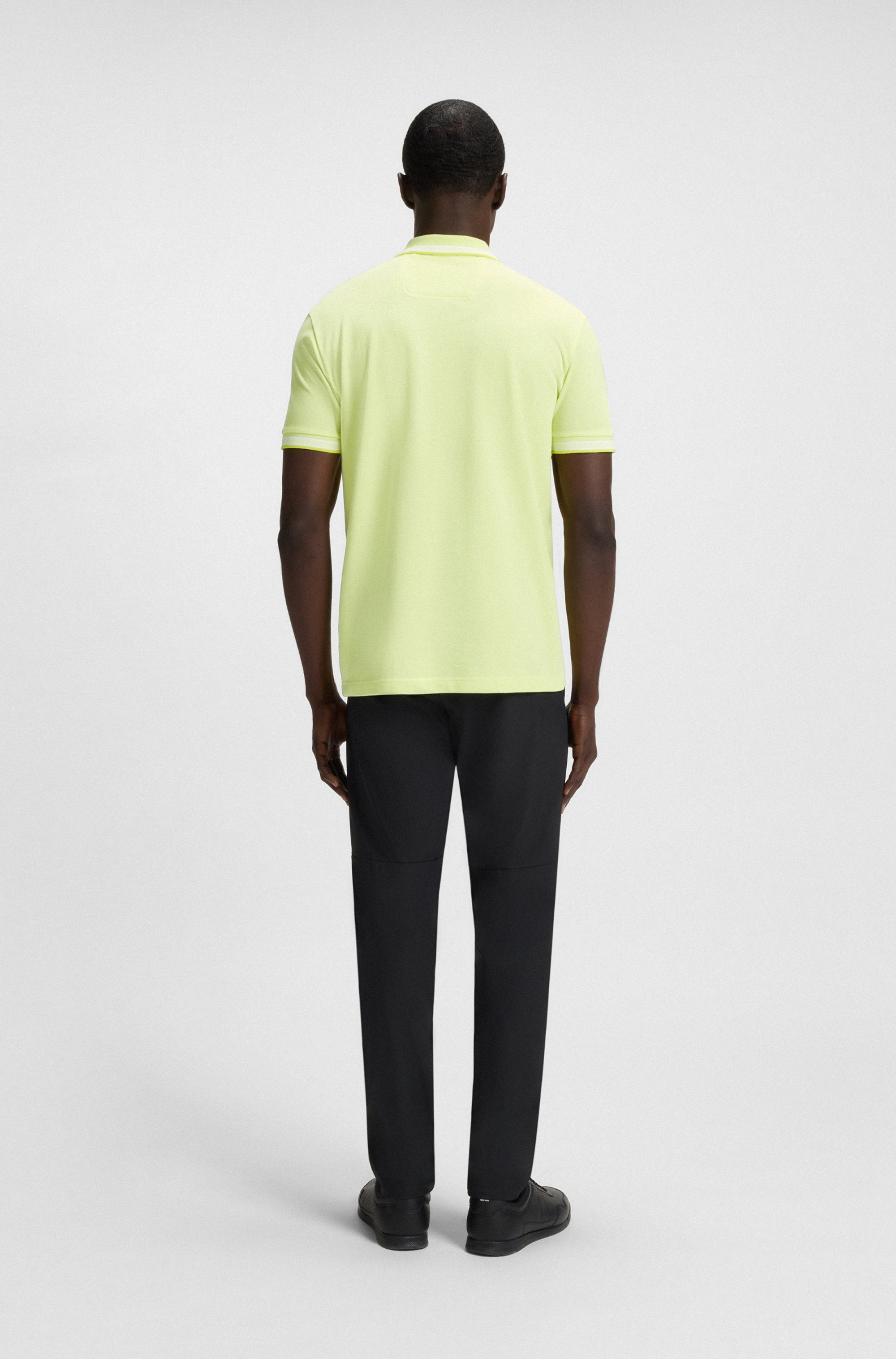 BOSS GREEN Poloshirt PADDY met contrasterende strepen aan de kraag