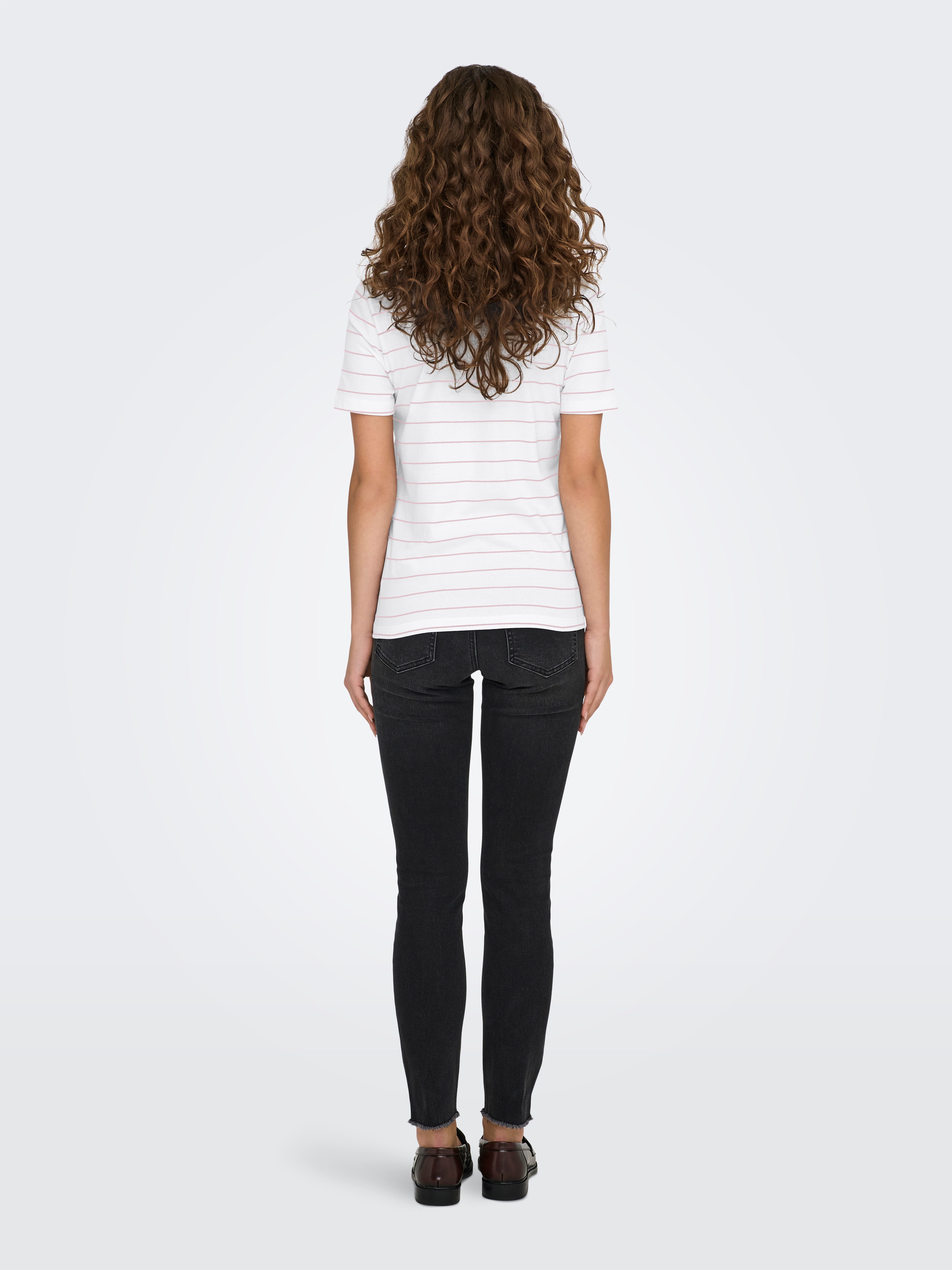 Only Shirt met korte mouwen ONLKIRA LIFE BOW S/S TEE CS JRS
