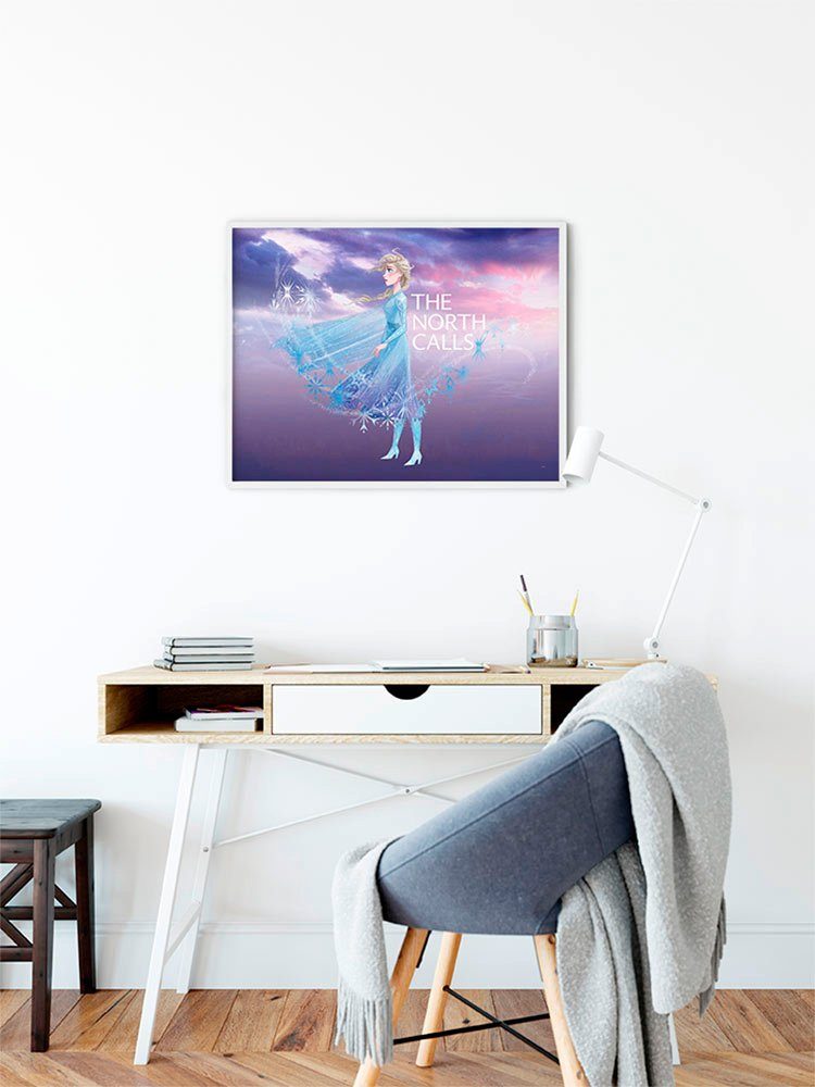 Komar Wanddecoratie Frozen Elsa The North Calls Wanddecoratie voor de kinderkamer - zonder lijst (1 stuk)