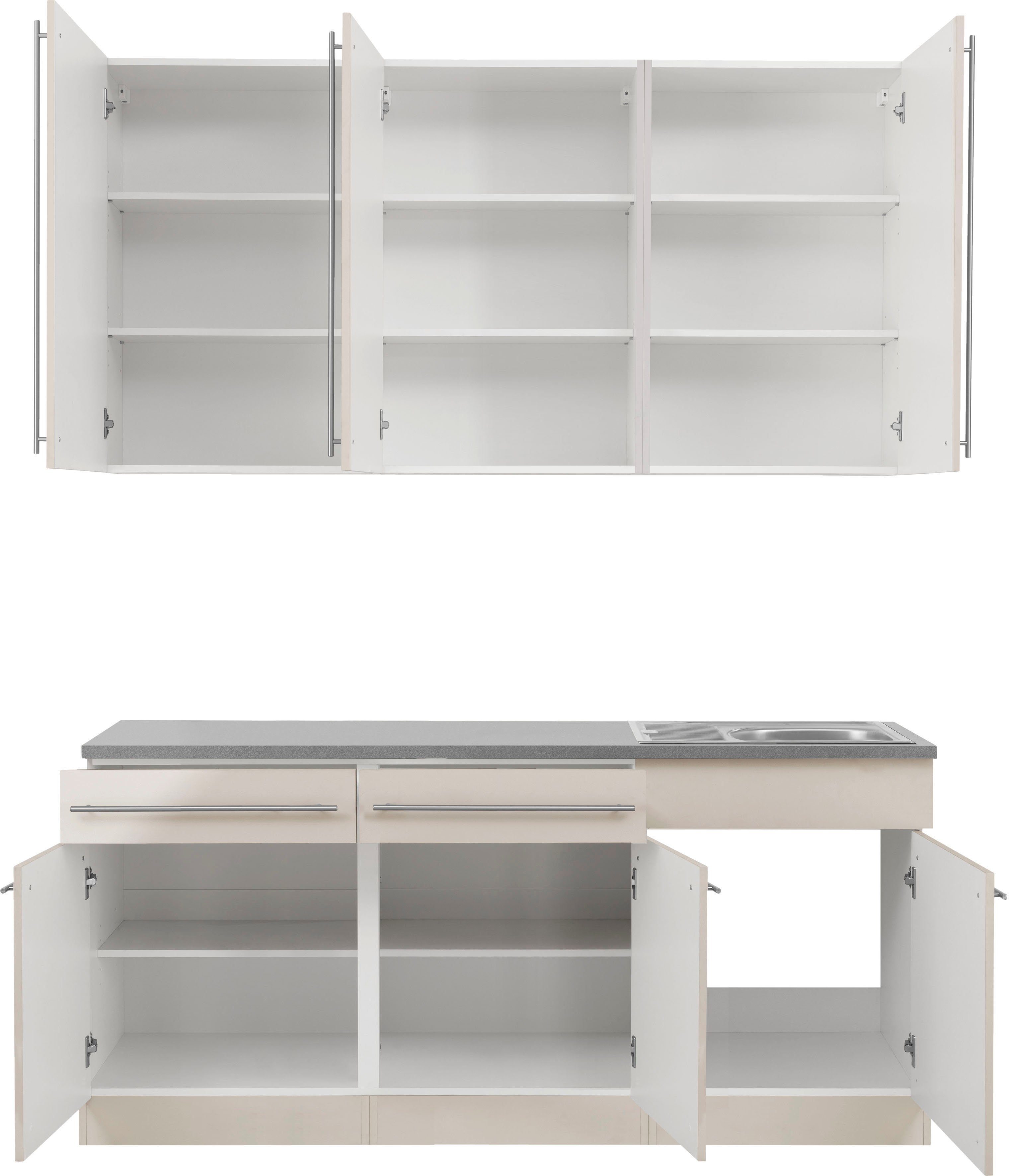 wiho Küchen Keuken Chicago inclusief spoelbak, breedte 180 cm