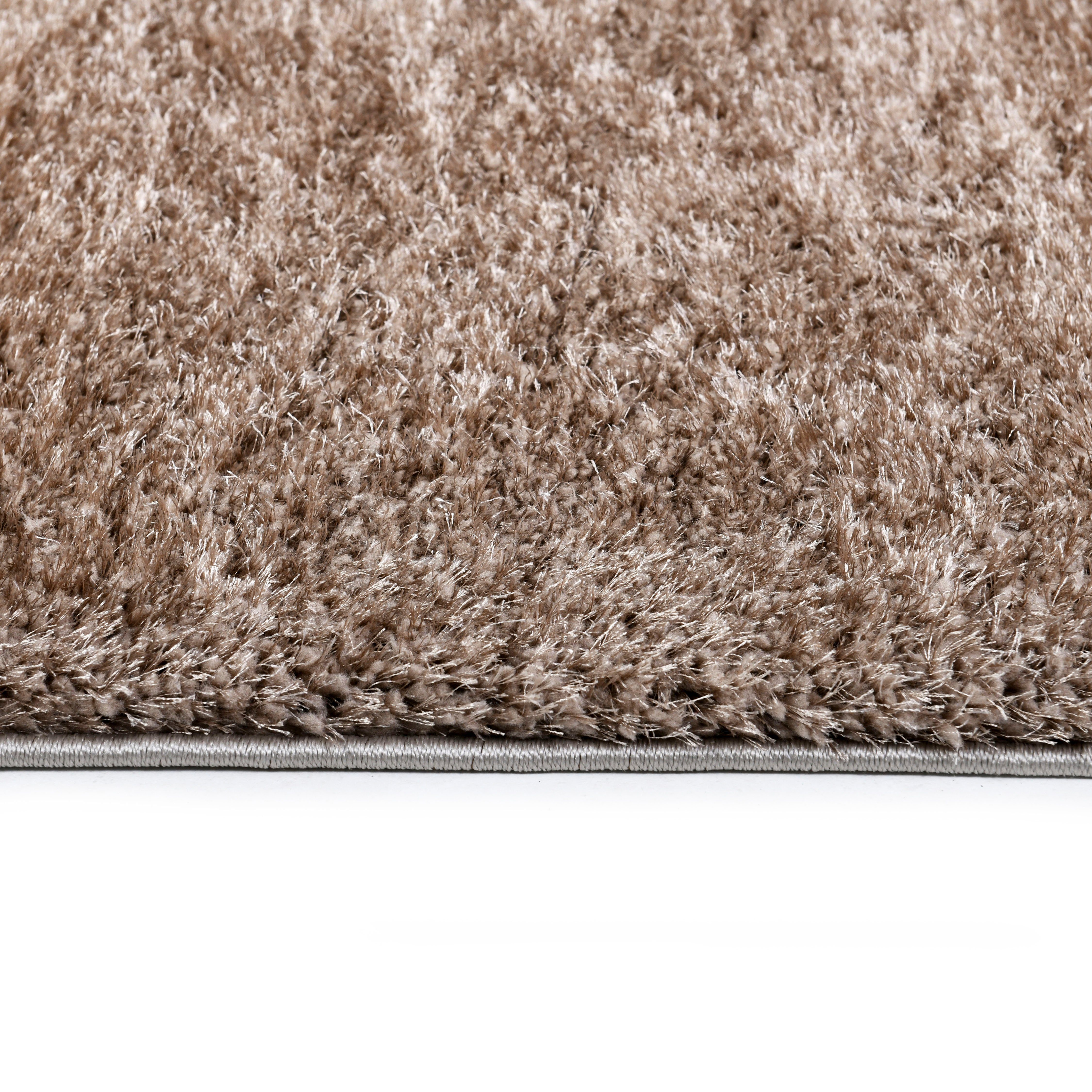 my home Hoogpolig vloerkleed Malin Shaggy in unikleuren, uni, licht glanzend, bijzonder zacht