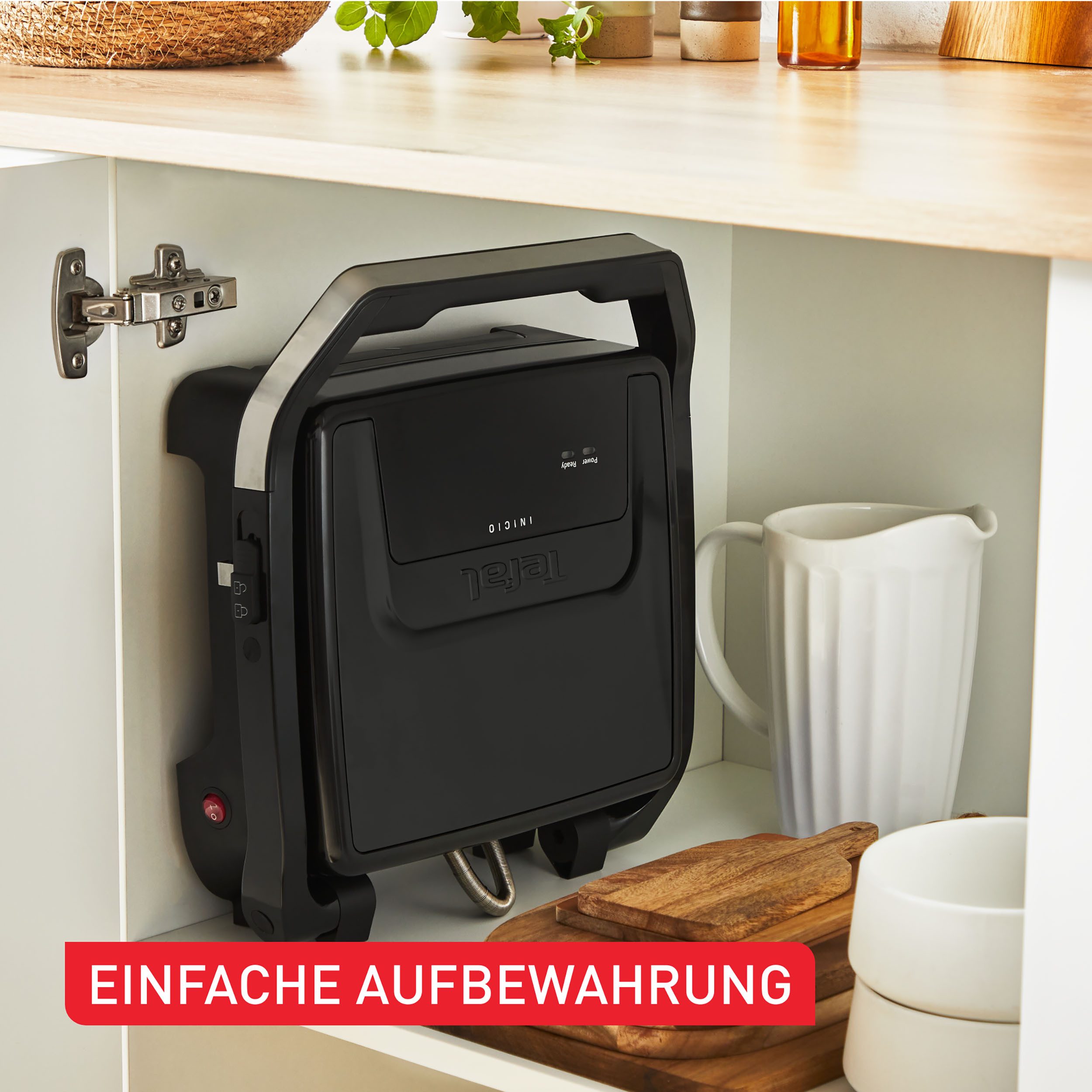 Tefal Contactgrill Inicio Classic, 2-in-1 Panini/Grill, antihaftbeschichtete Platten