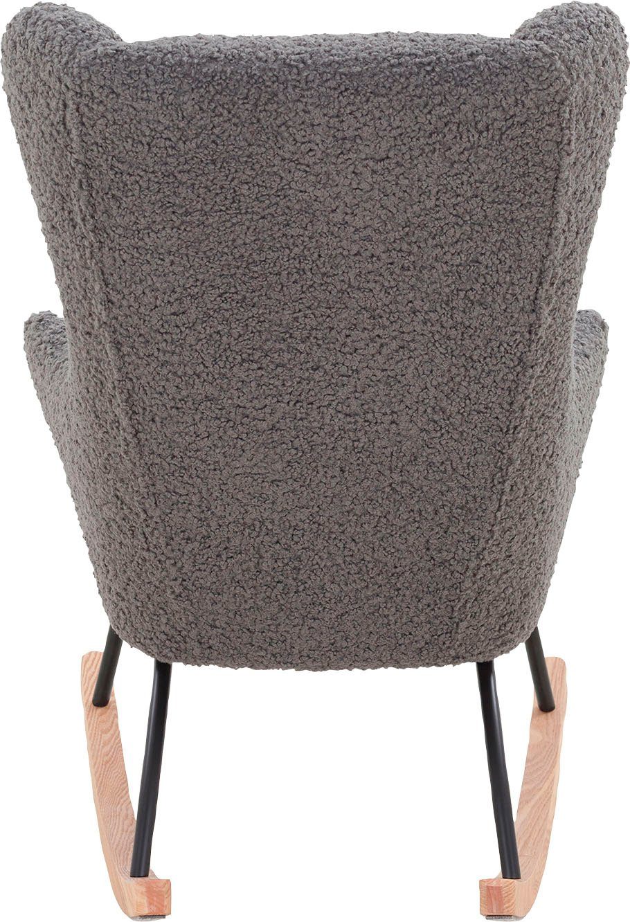 SalesFever Schommelstoel Bekleding in imitatiebont-look