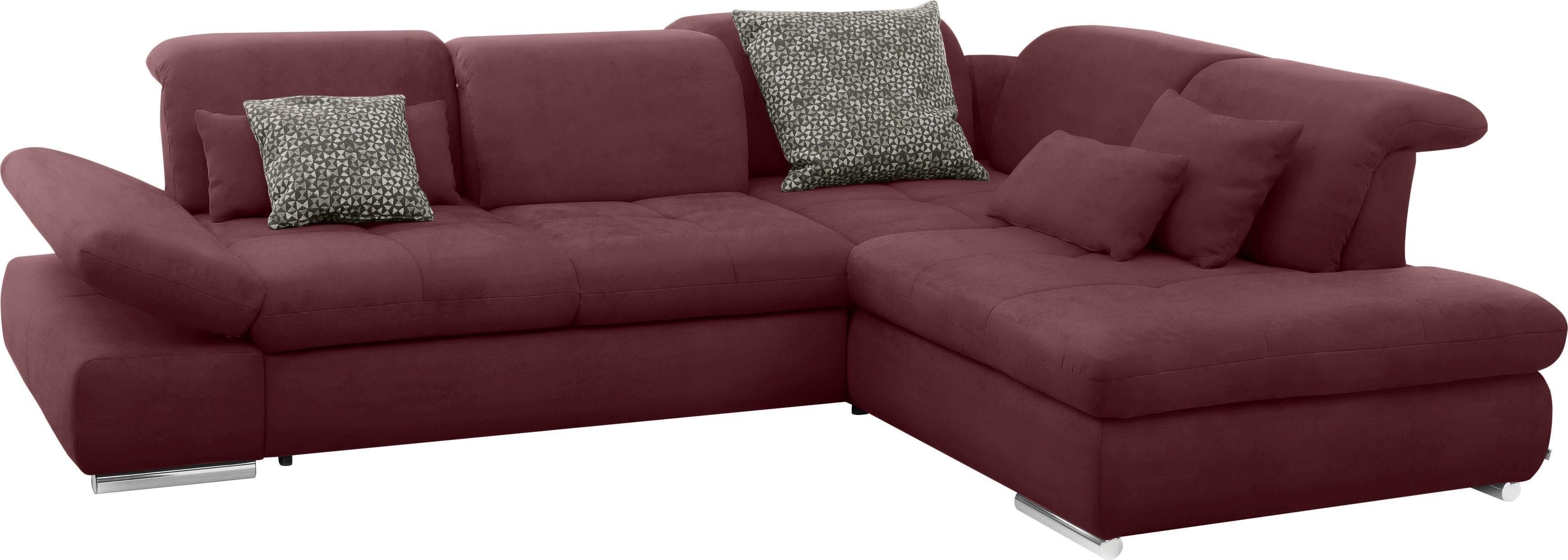 set one by Musterring Hoekbank SO 4100 met comfortabele pocketvering en hoofdeindeverstelling,