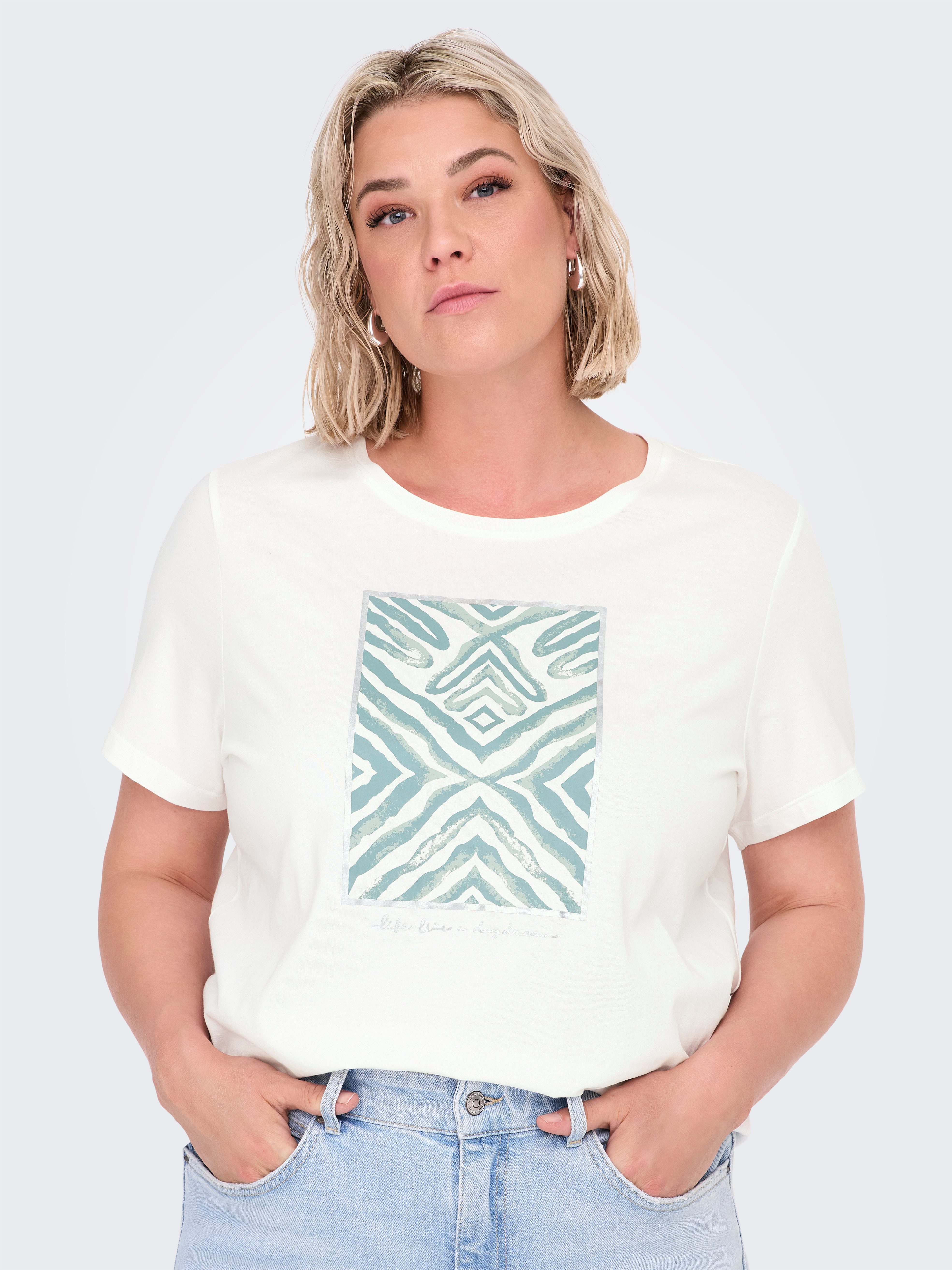 ONLY CARMAKOMA Shirt met korte mouwen CARBOOSTERY LIFE SS REG TEE JRS BS