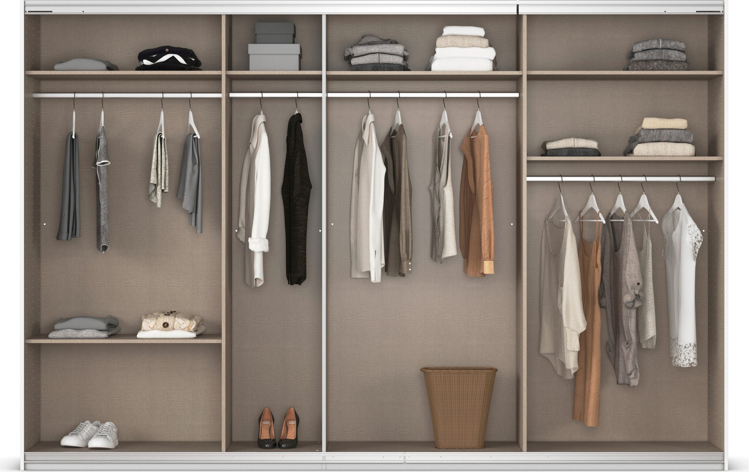 rauch Schuifdeurkast Kledingkast kast OTTO´S CHOICE garderobe AGORDO Top interieur, in 4 breedtes en 2 hoogtes MADE IN GERMANY