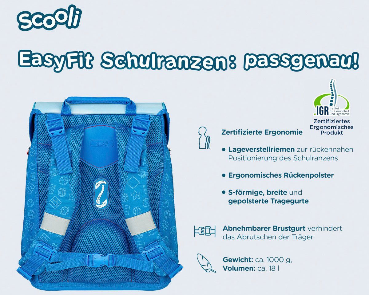 Scooli Schooltas EasyFit, Super Mario (set, 5-delig)