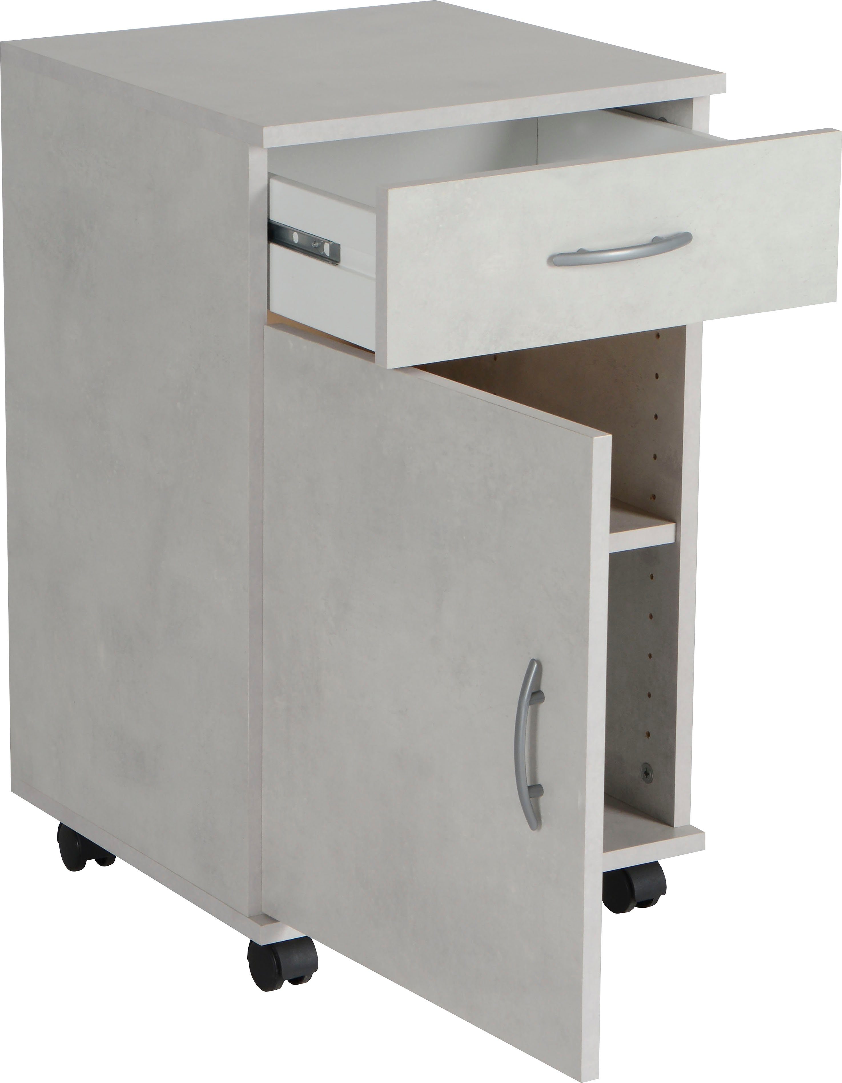 VOGL Möbelfabrik Kastje op wieltjes Barrie, Kantoorcontainer, verschillende uitvoeringen, met laden, hoogte 67 cm, made in germany (1 stuk)