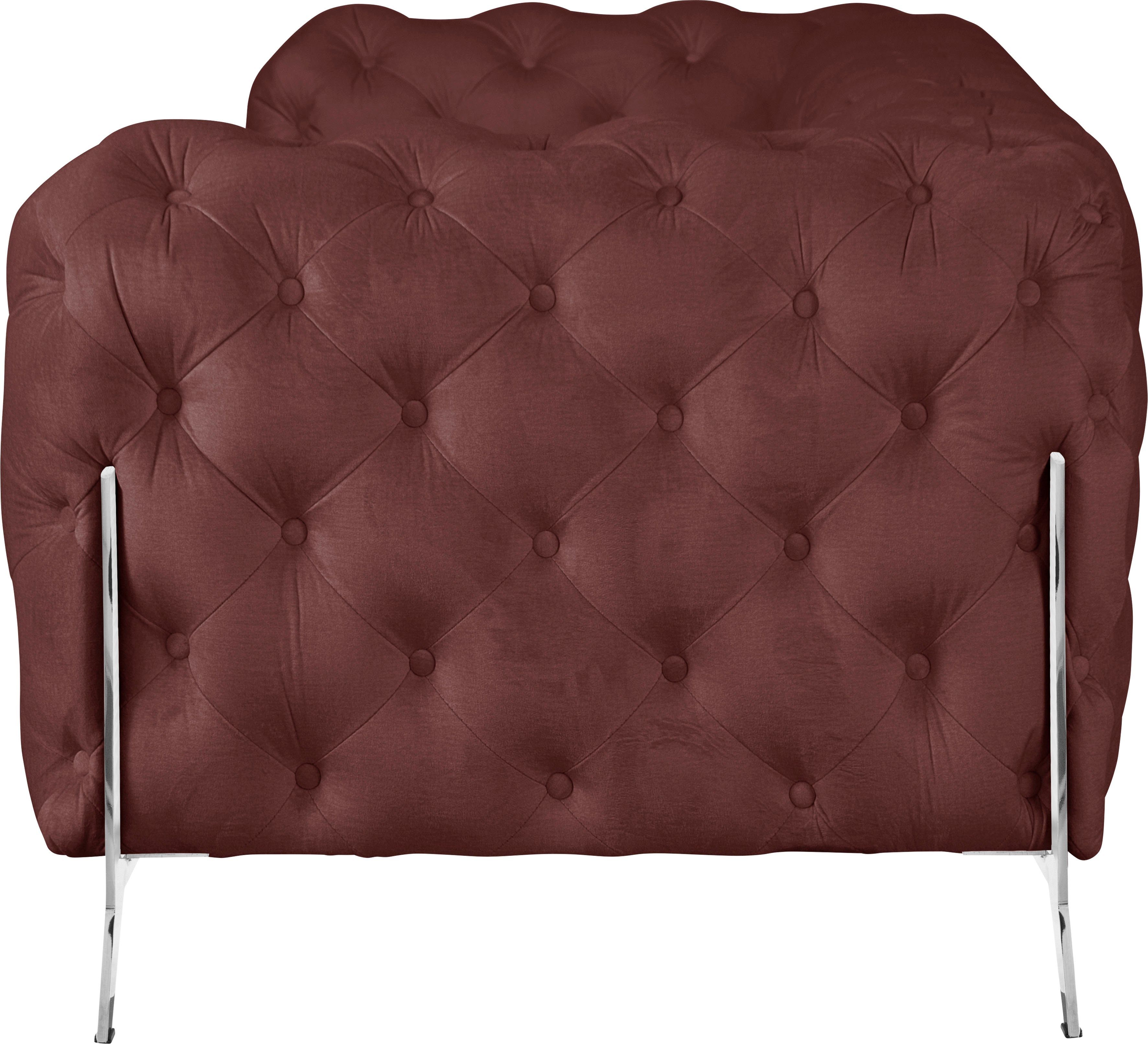 Leonique Chesterfield-bank Amaury luxueuze capitonnage, moderne chesterfield look, kleur van de poten ter keuze