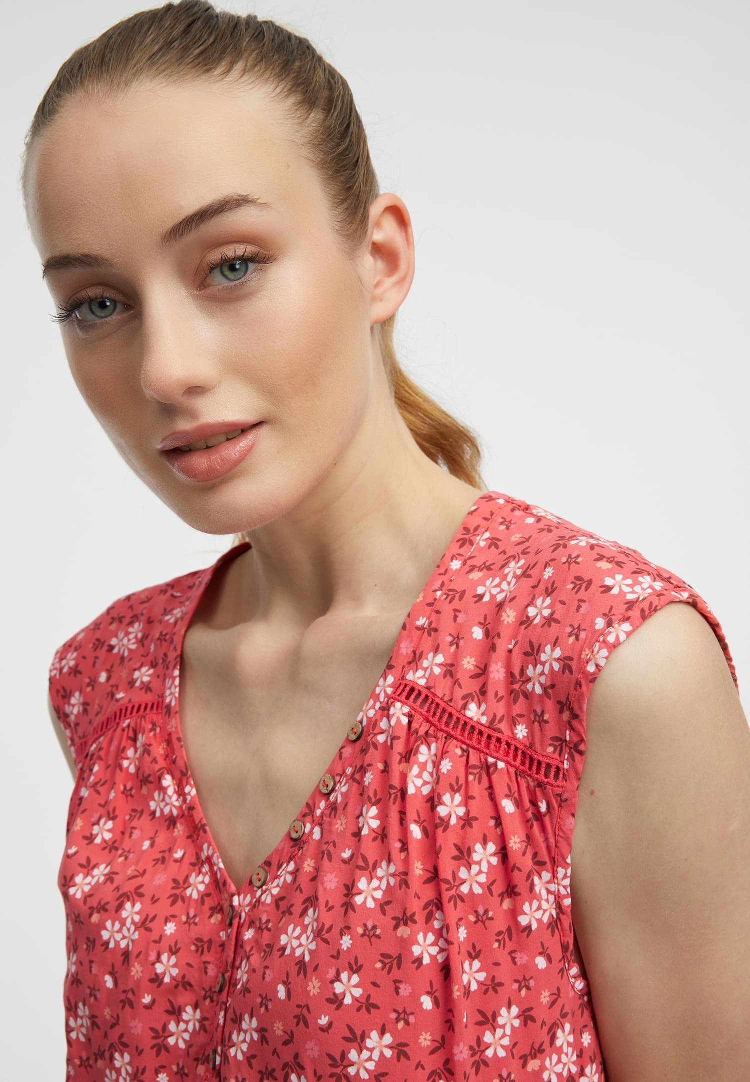 Ragwear Shirt met V-hals SALTTY B V-halslijn met sierknopen in relaxte pasvorm