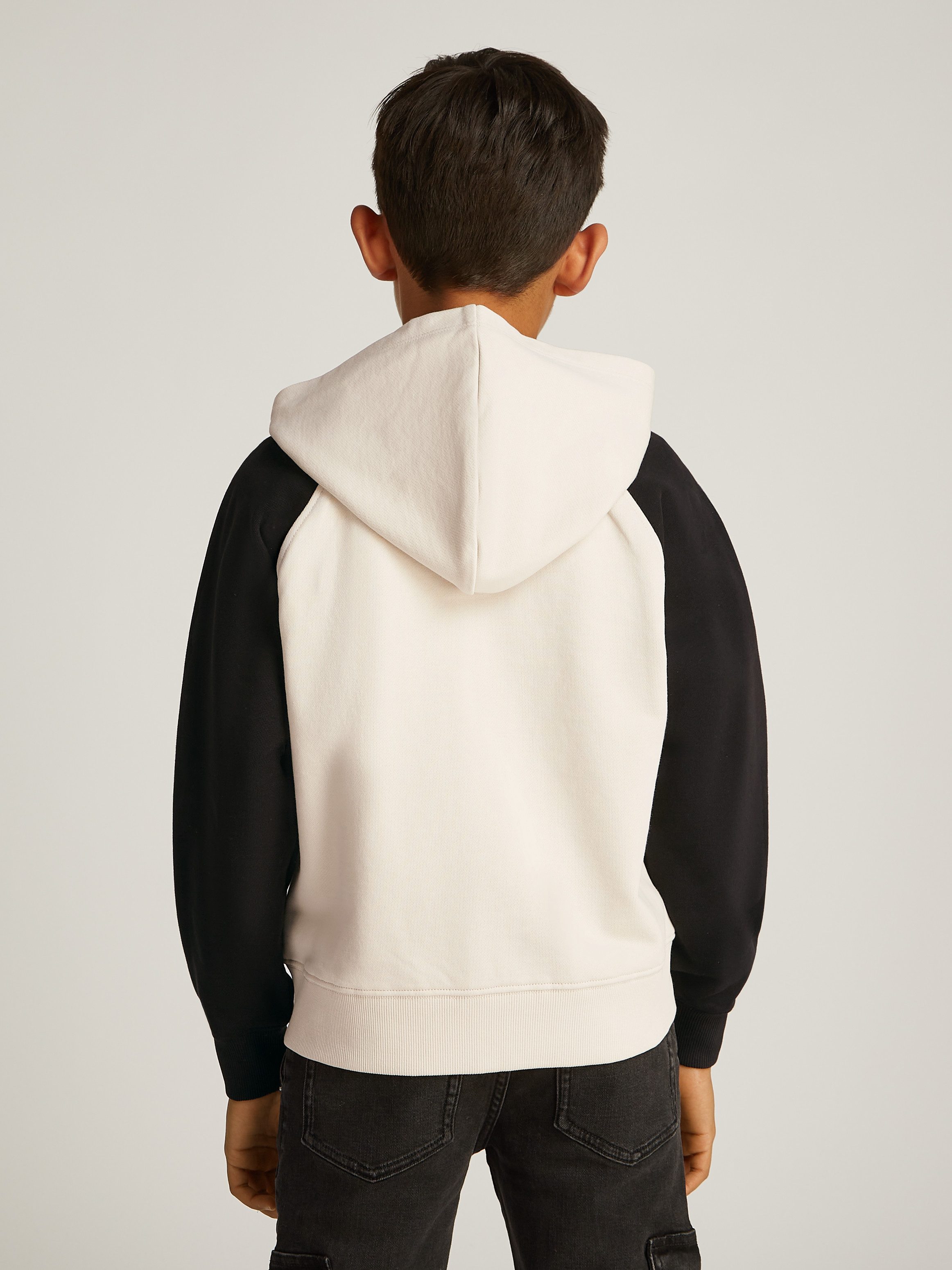 Calvin Klein Sweatvest COLOR BLOCK ZIP-THROUGH voor kinderen tot 16 jaar met logo-opdruk