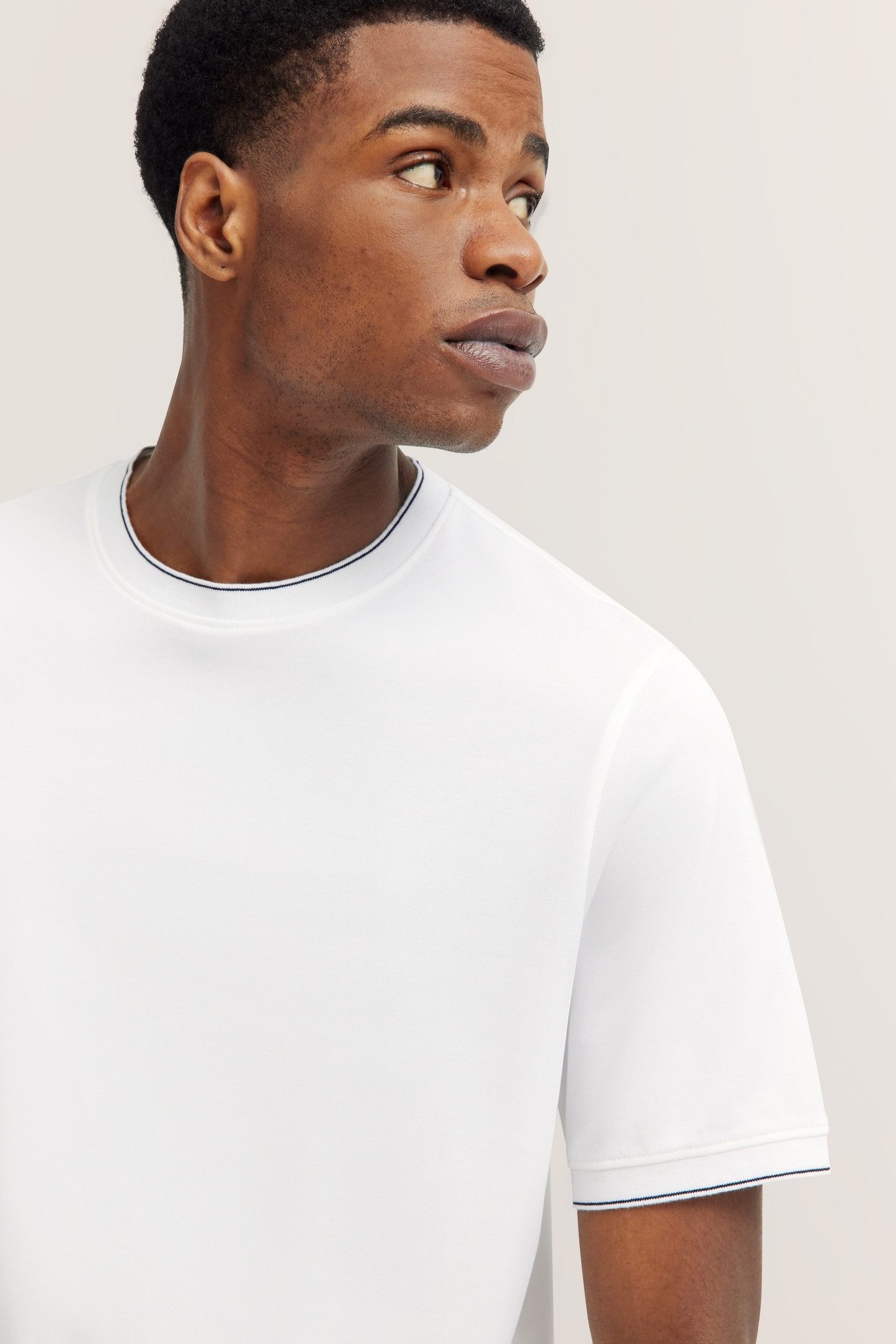 Bugatti T-shirt van katoenmix