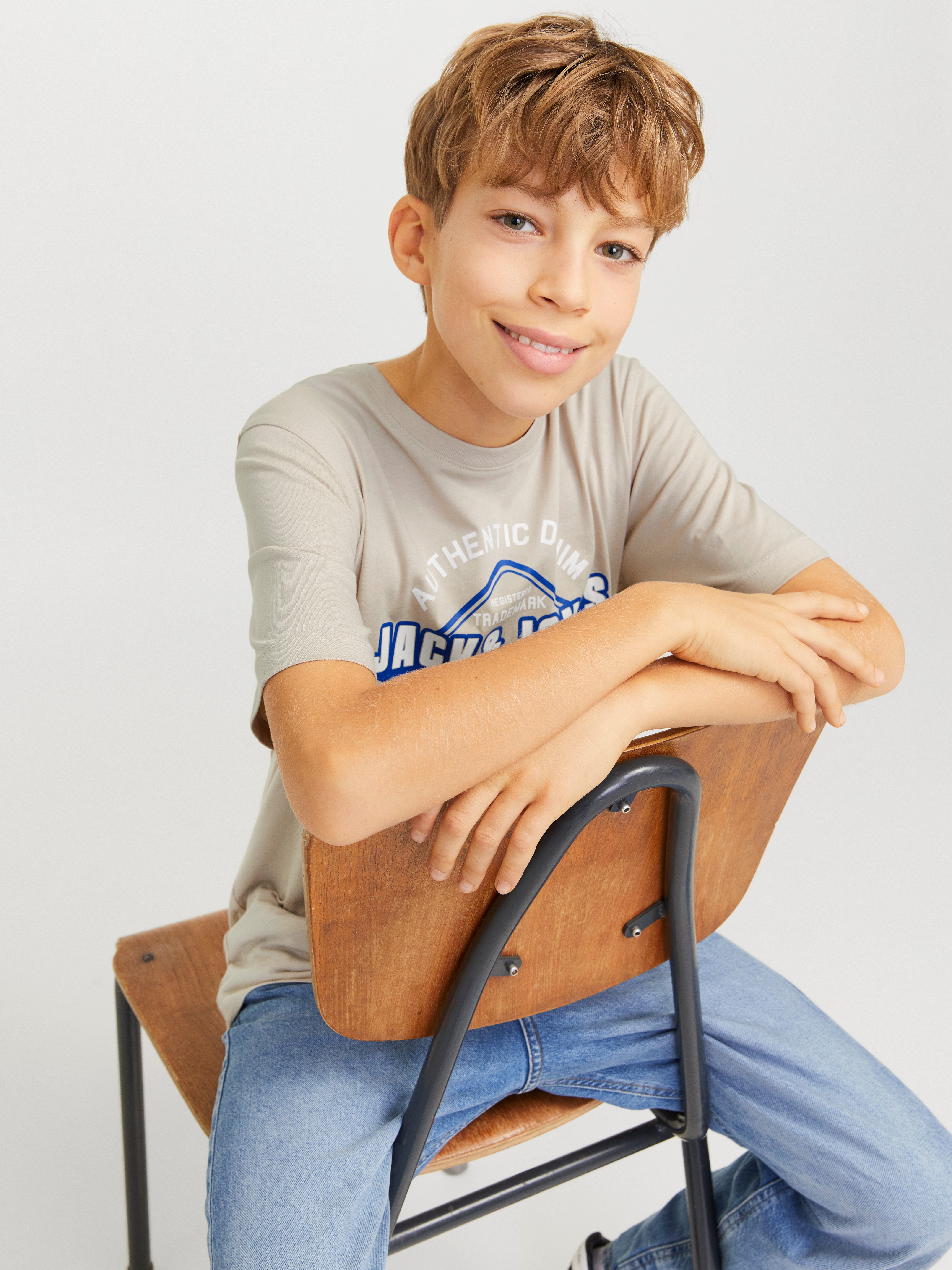 Jack & Jones Junior Shirt met ronde hals JJELOGO TEE SS O-NECK 2 COL S NOOS JNR