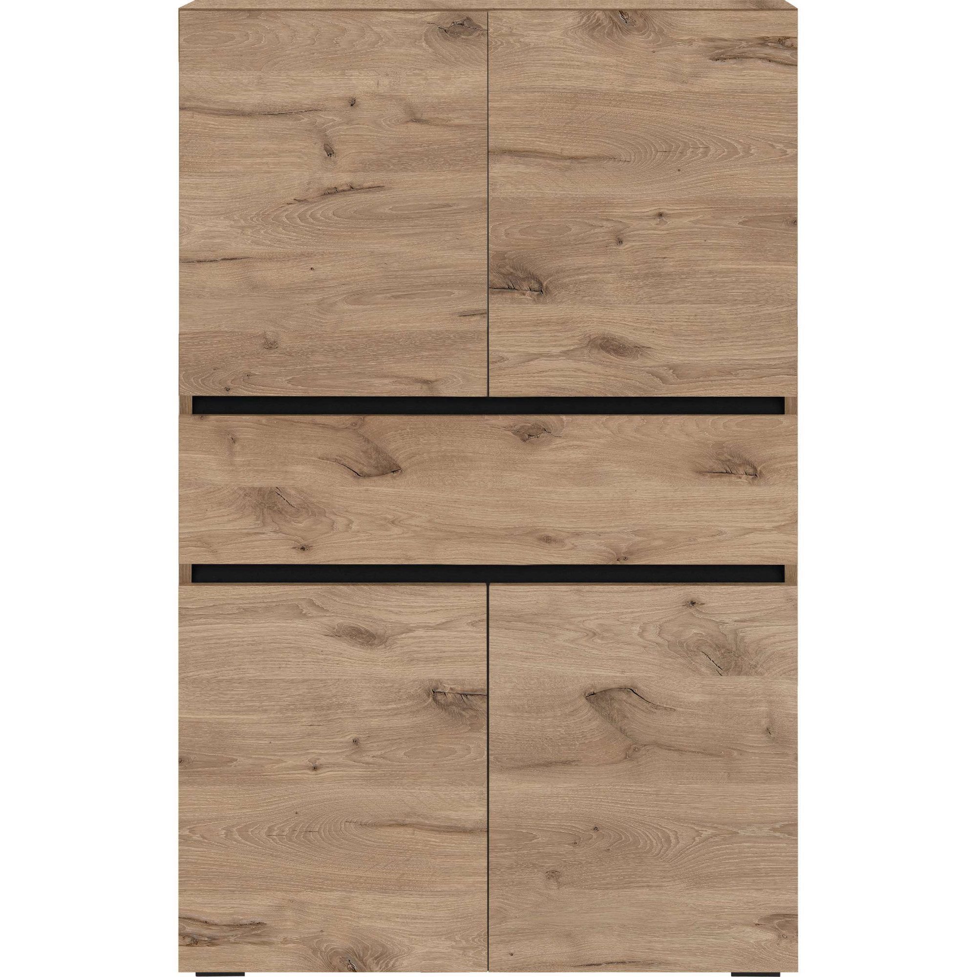 Home affaire Halfhoge kast Wisla met 4 deuren & 1 lade, breedte 76 cm, hoogte 130 cm