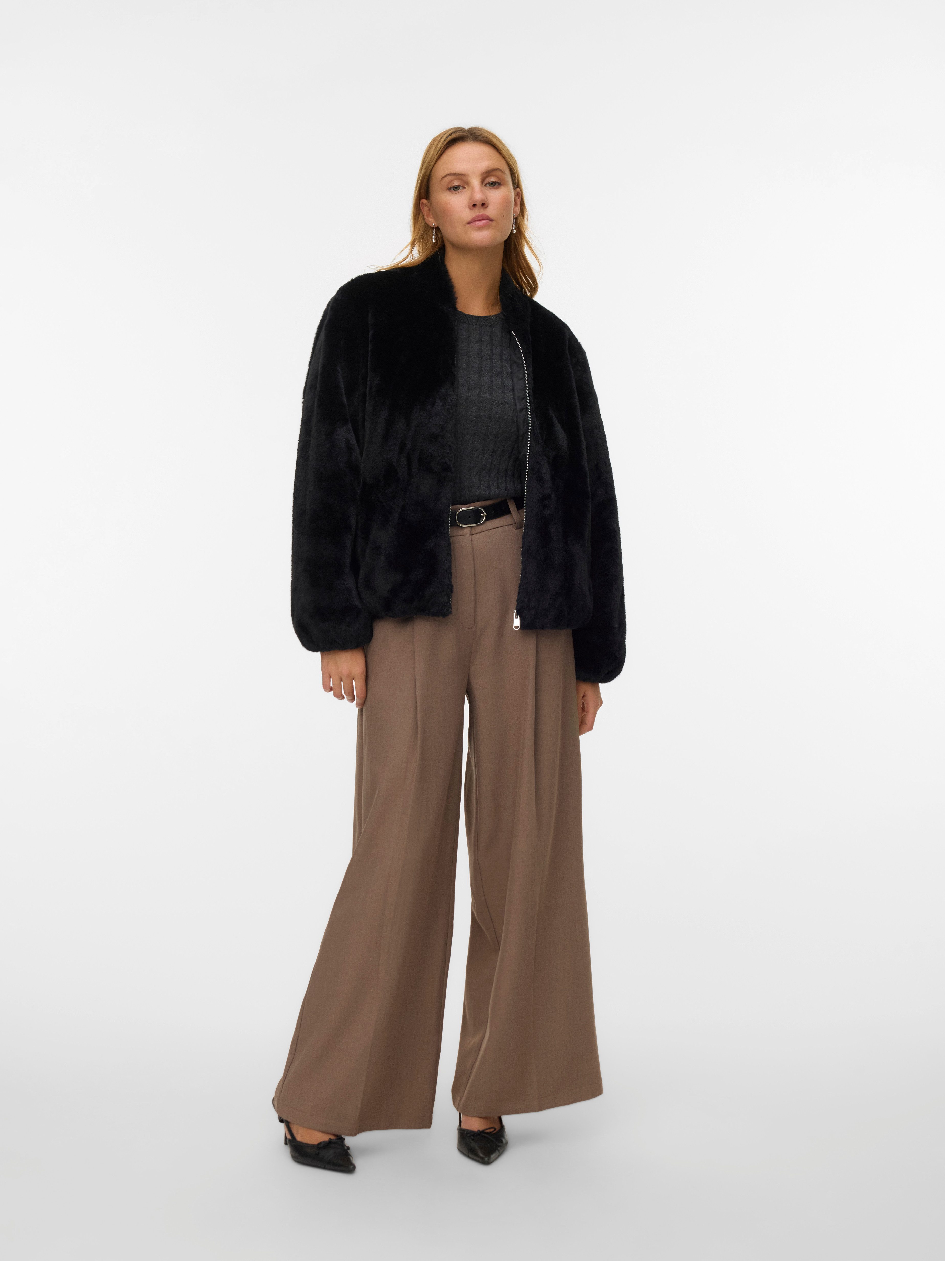 Vero Moda Jack van imitatiebont VMSONJALIGA SHORT JACKET GA BOO