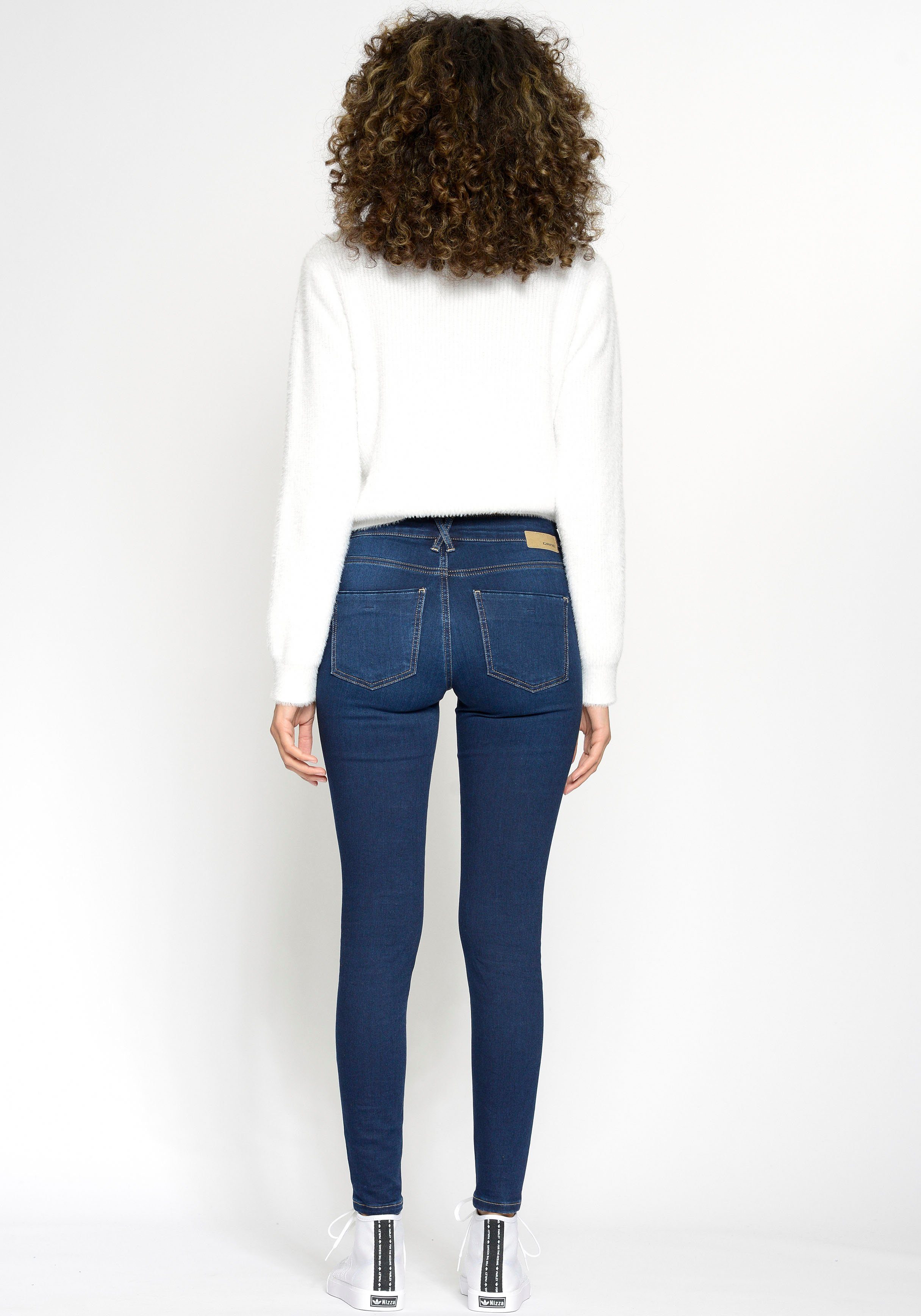 GANG Skinny fit jeans 94LAYLA met used-effecten