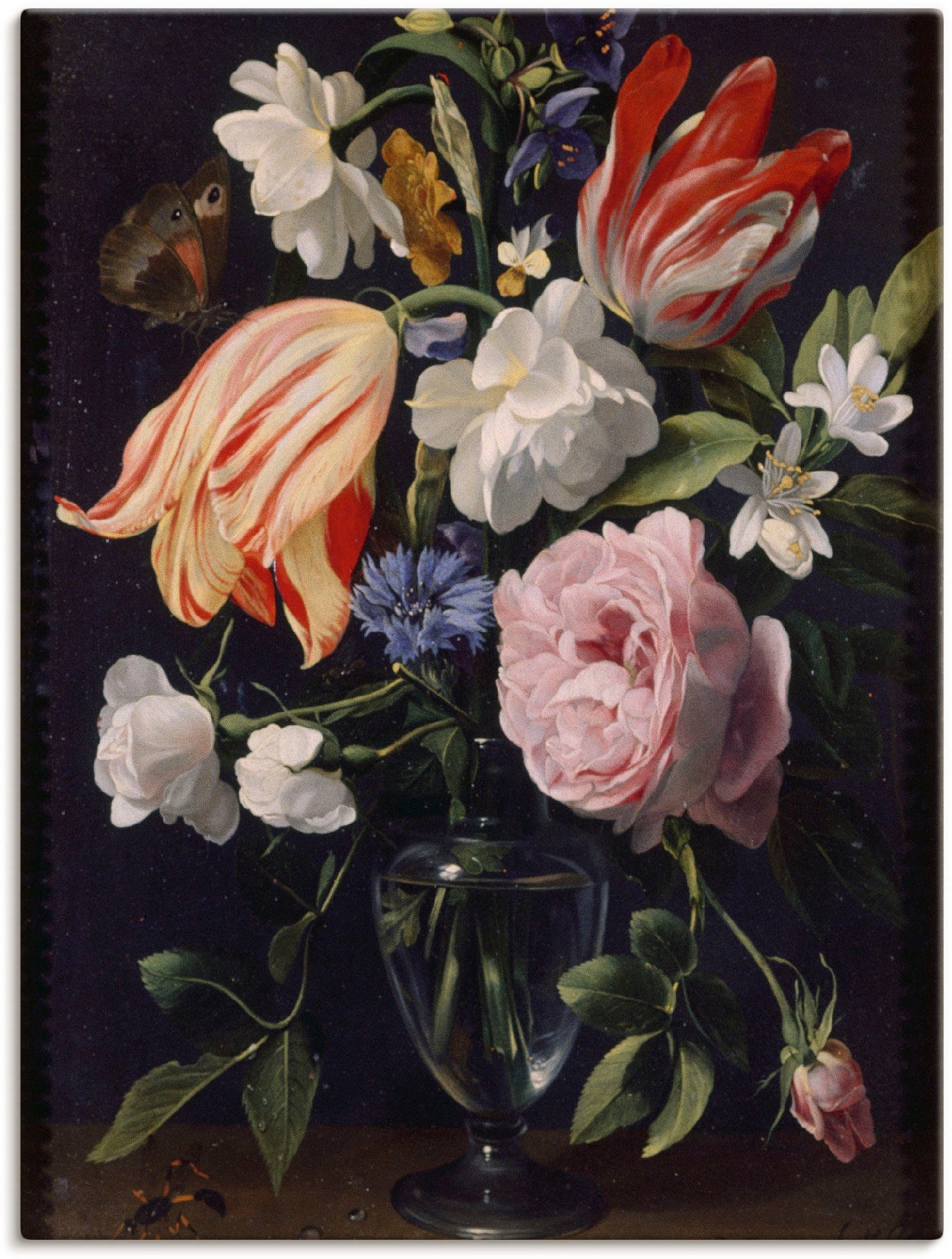 Artland Artprint Vaas met bloemen. 1637 in vele afmetingen & productsoorten -artprint op linnen, poster, muursticker / wandfolie ook geschikt voor de badkamer (1 stuk)