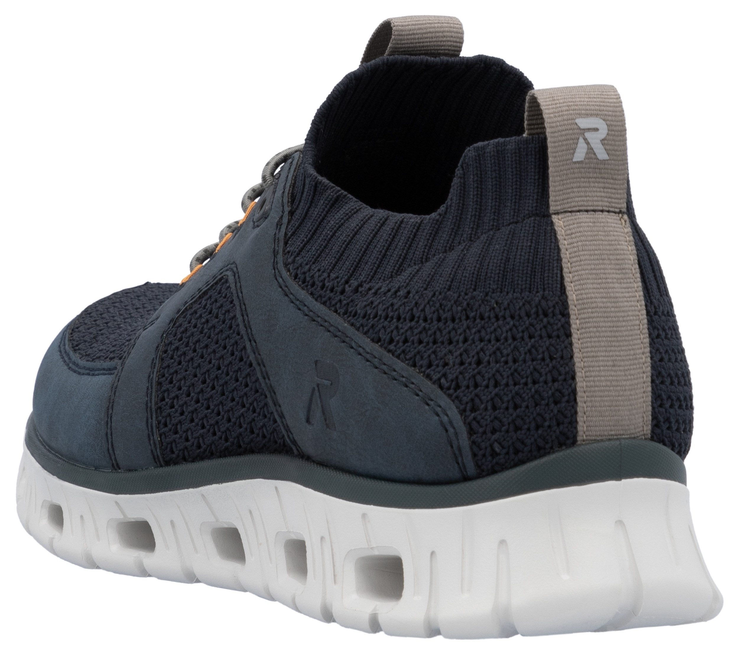 RIEKER Sport Slip-on sneakers , lage schoen, vrijetijdsschoen, slipper met modieuze loopzool