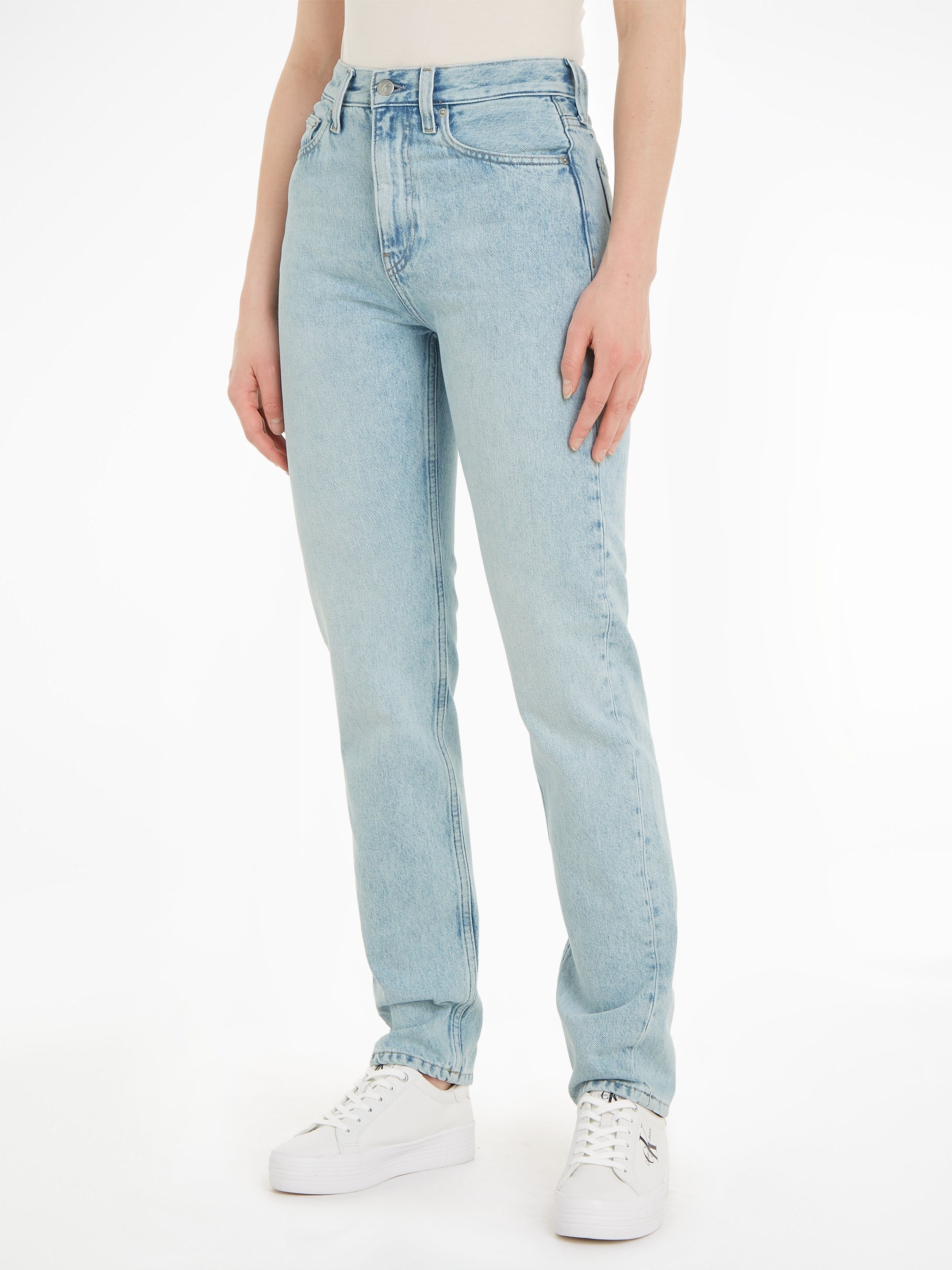 NU 20% KORTING: Calvin Klein Straight jeans AUTHENTIC SLIM STRAIGHT in 5-pocketsstijl