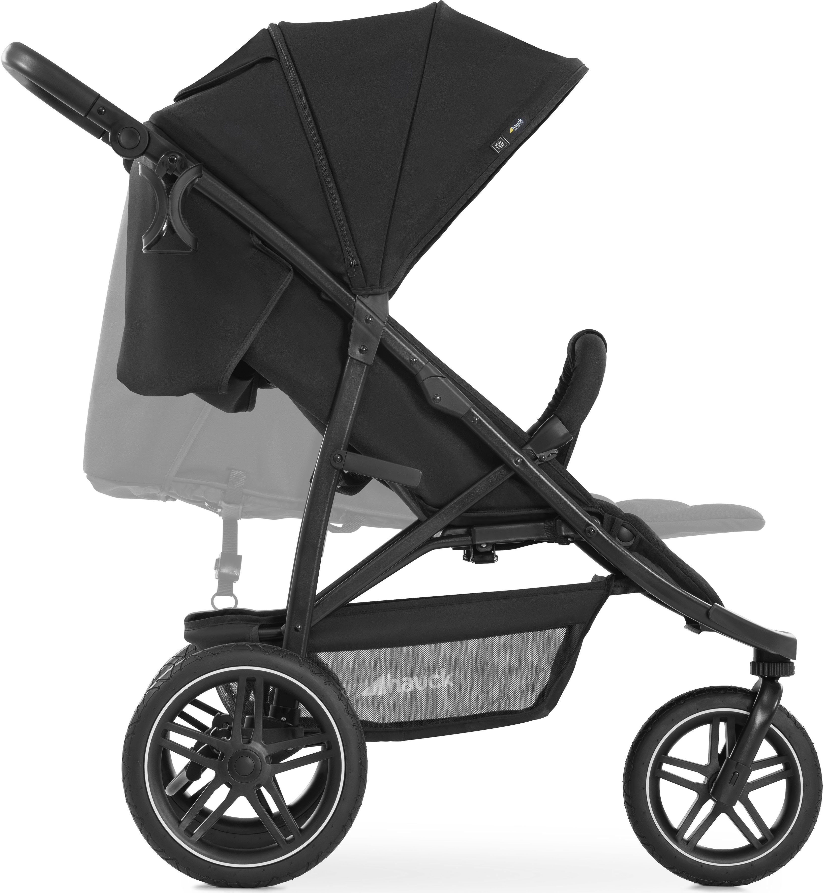 Hauck Kinderwagen met drie wielen Rapid 3R, black met draaibaar en vergrendelbaar voorwiel