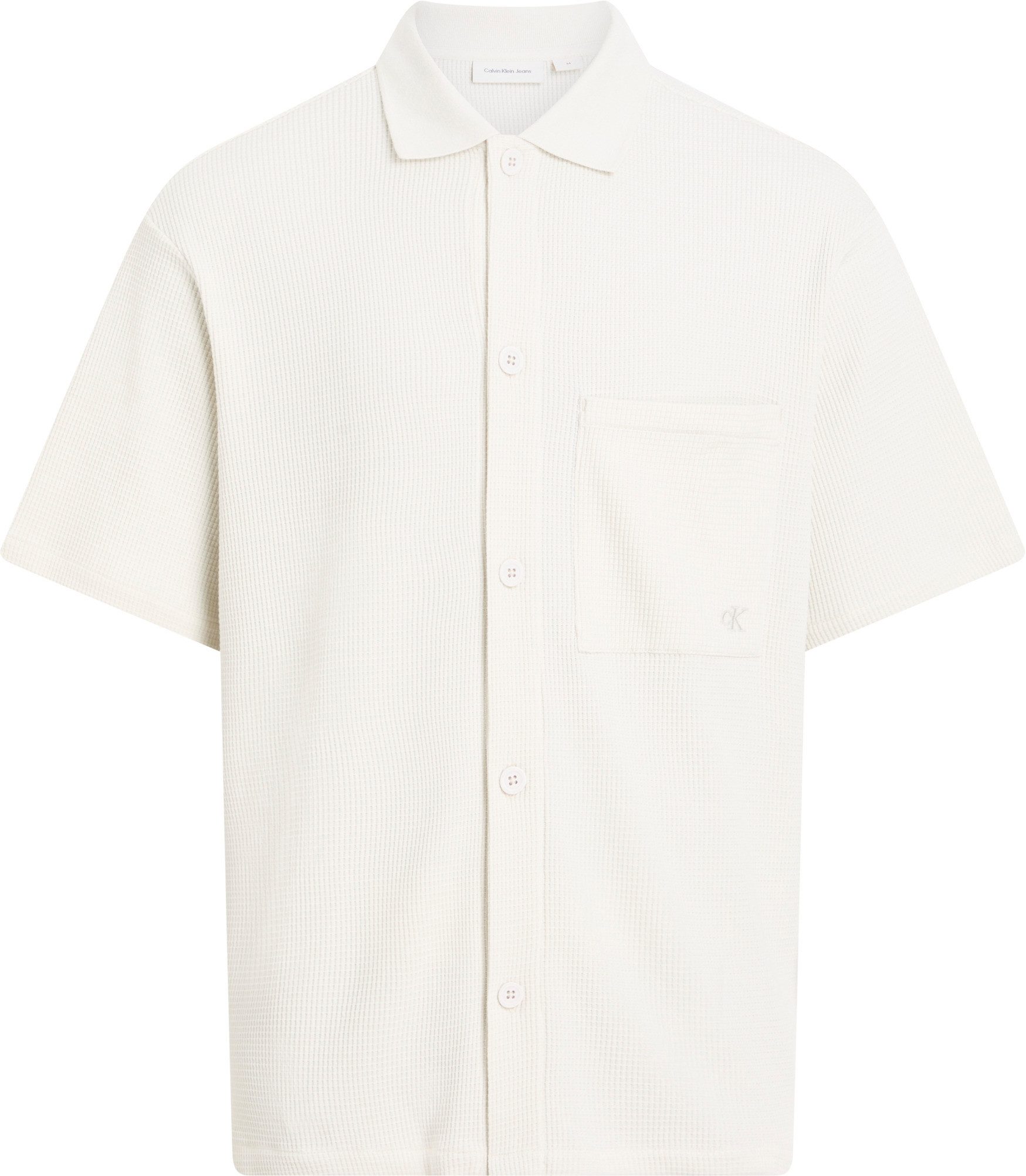 Calvin Klein Overhemd met korte mouwen CHUNKY WAFFLE SS HWK OVERSHIRT