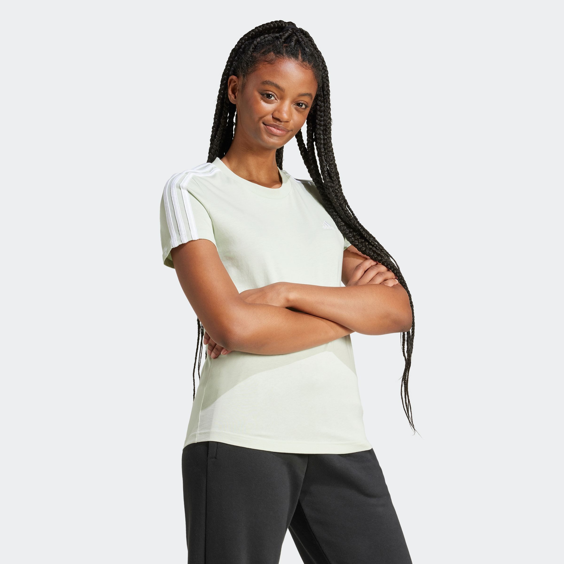 adidas Sportswear T-shirt LOUNGEWEAR ESSENTIALS SLIM 3-STRIPES