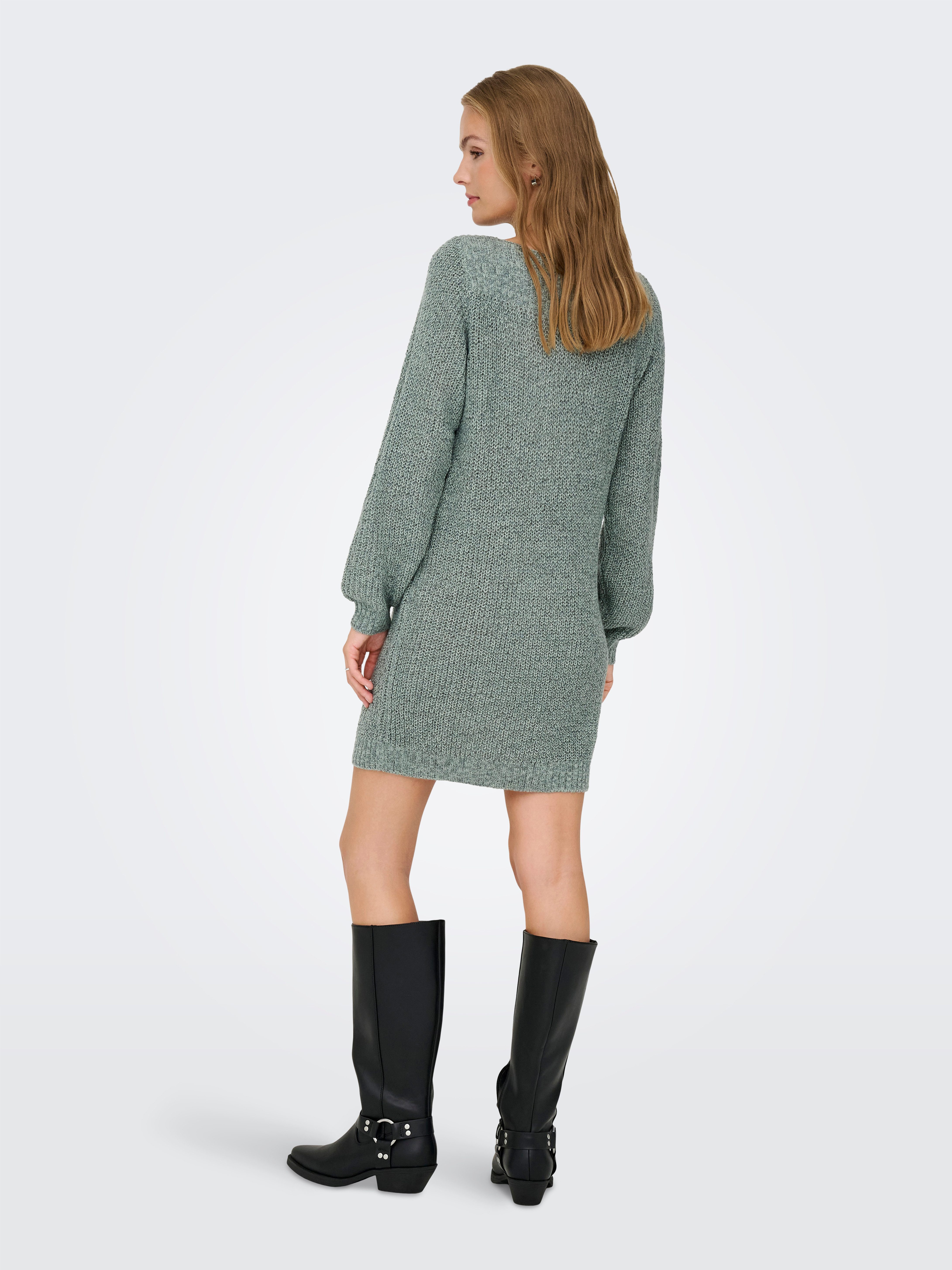 JDY Mini-jurk JDYWHITNEY MEGAN L/S BOAT DRESS KNT NOOS