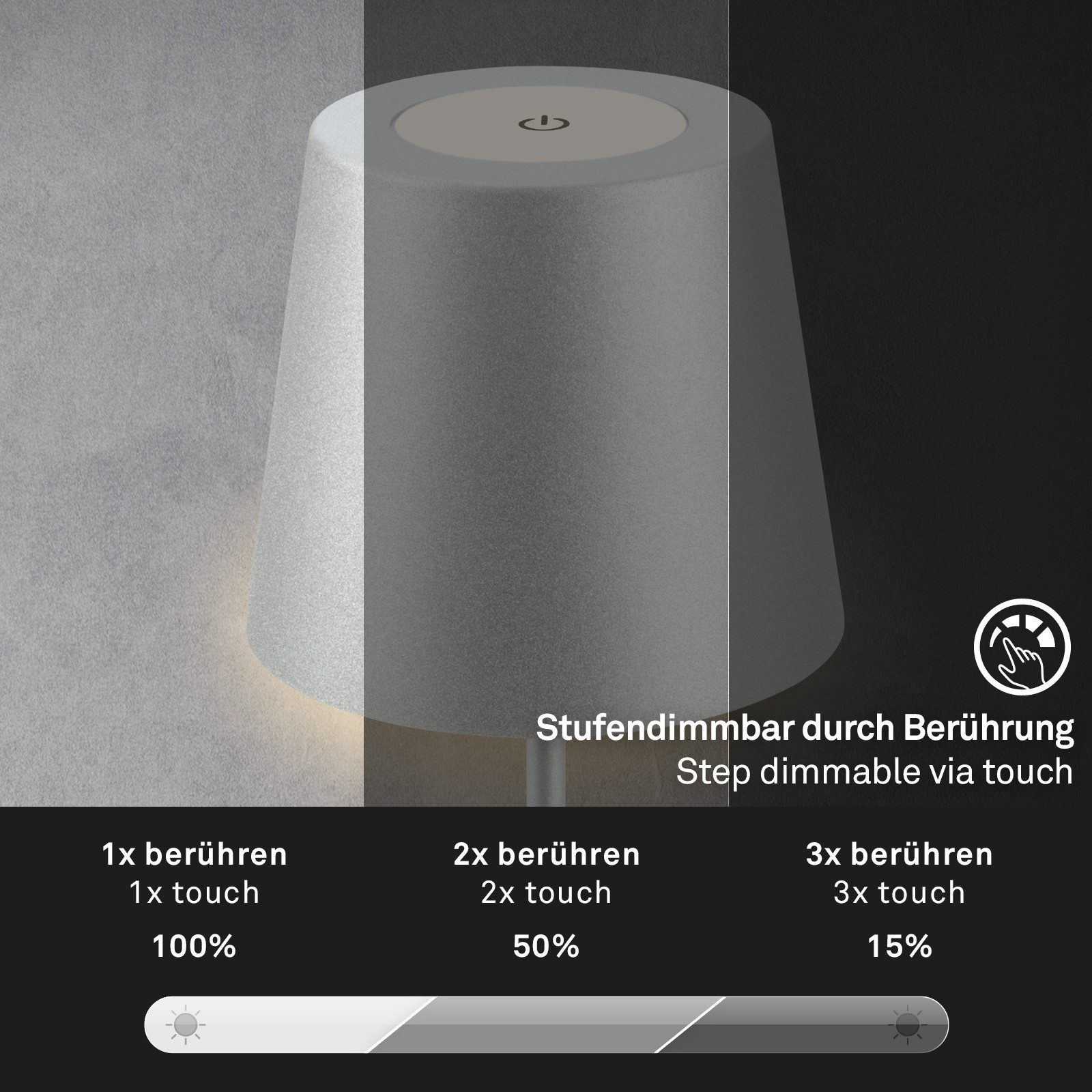 Briloner Leuchten Led-tafellamp voor buiten Coloris