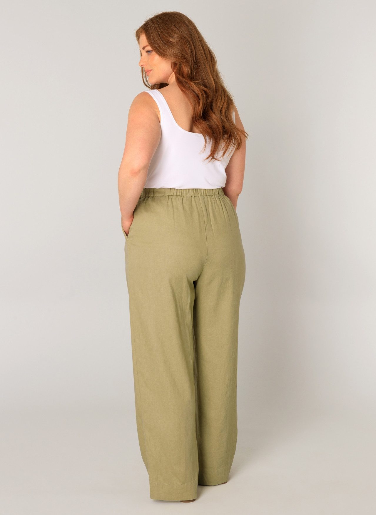 Base Level Curvy Linnen broek Yula