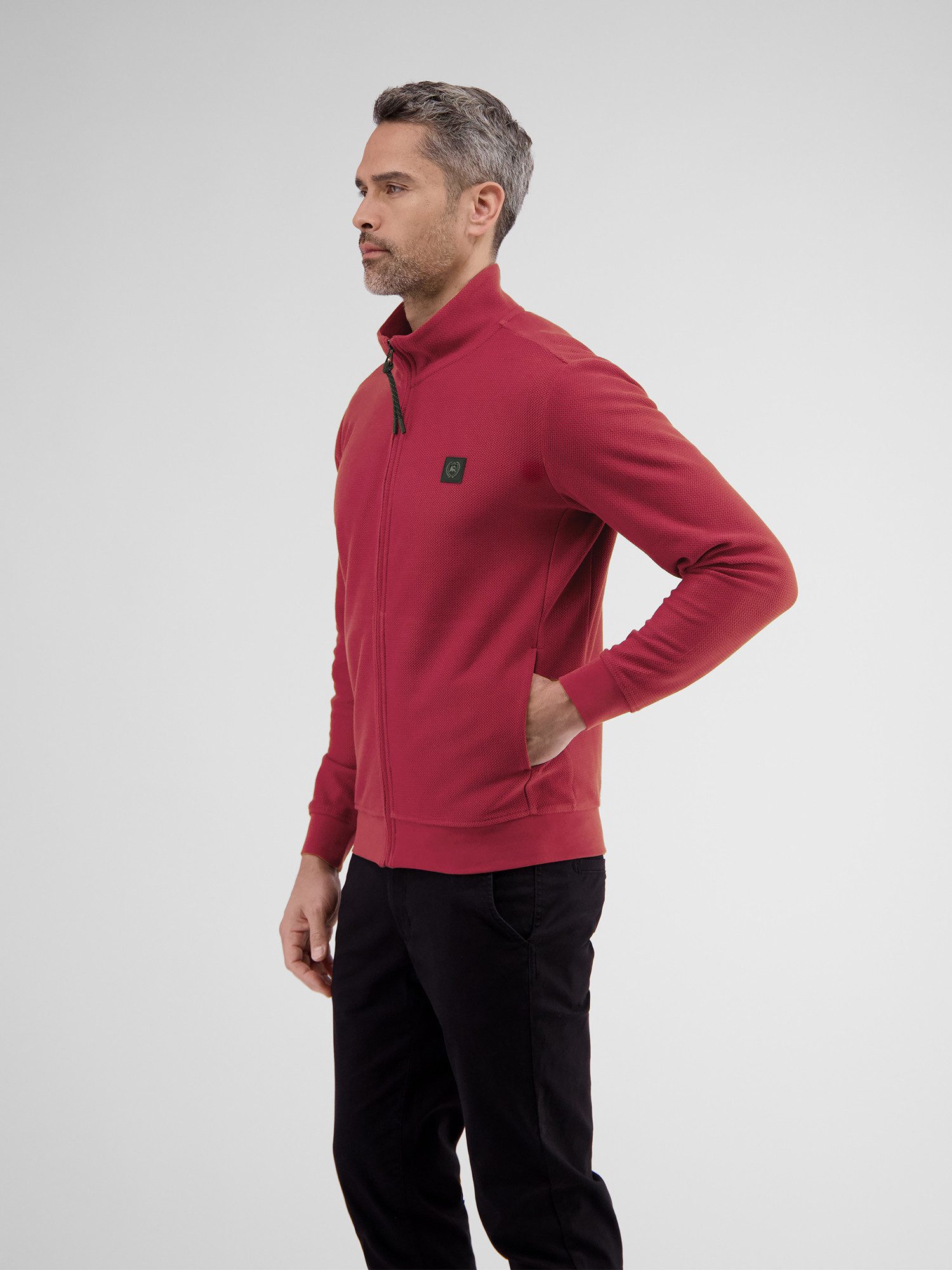 Lerros Sweatvest LERROS sweatshirt jack in structuurkwaliteit