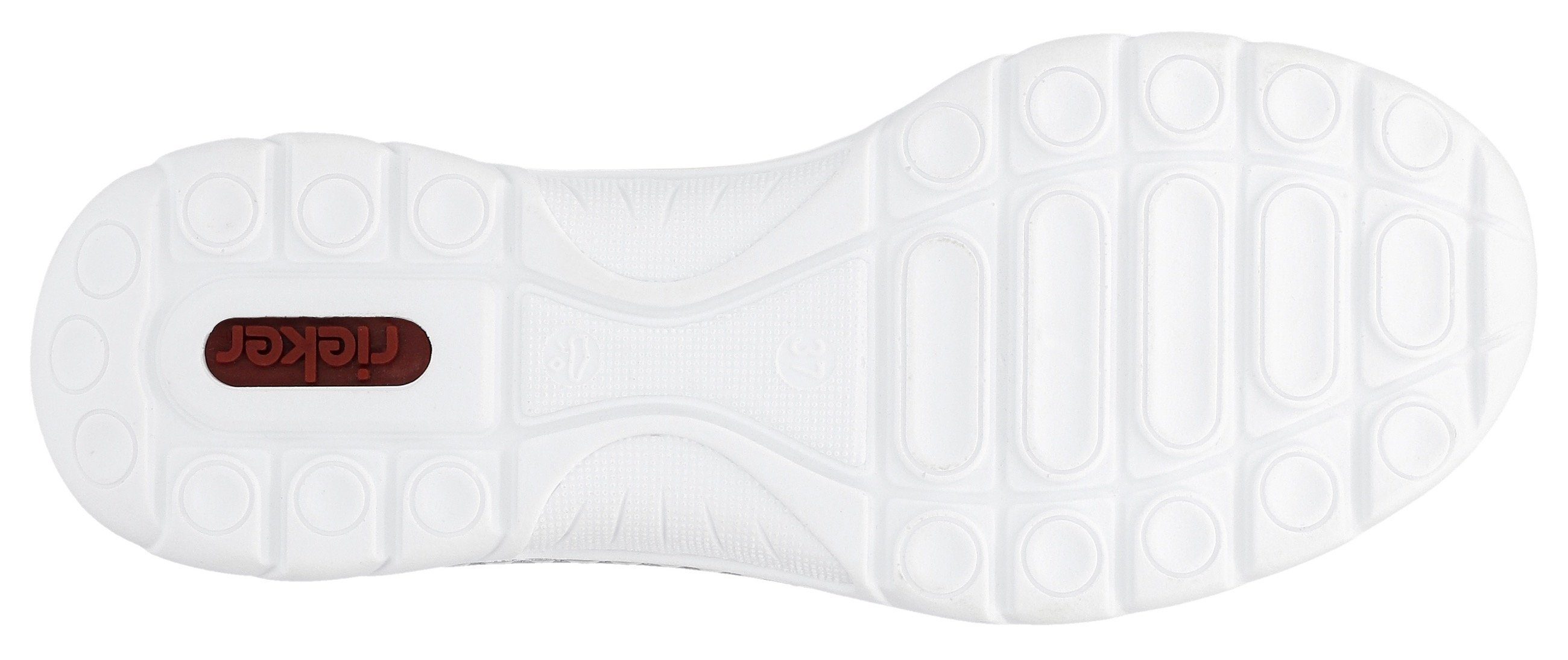 Rieker Slip-on sneakers Slipper, instapschoen, vrijetijdsschoen met elastiek en elastische instap