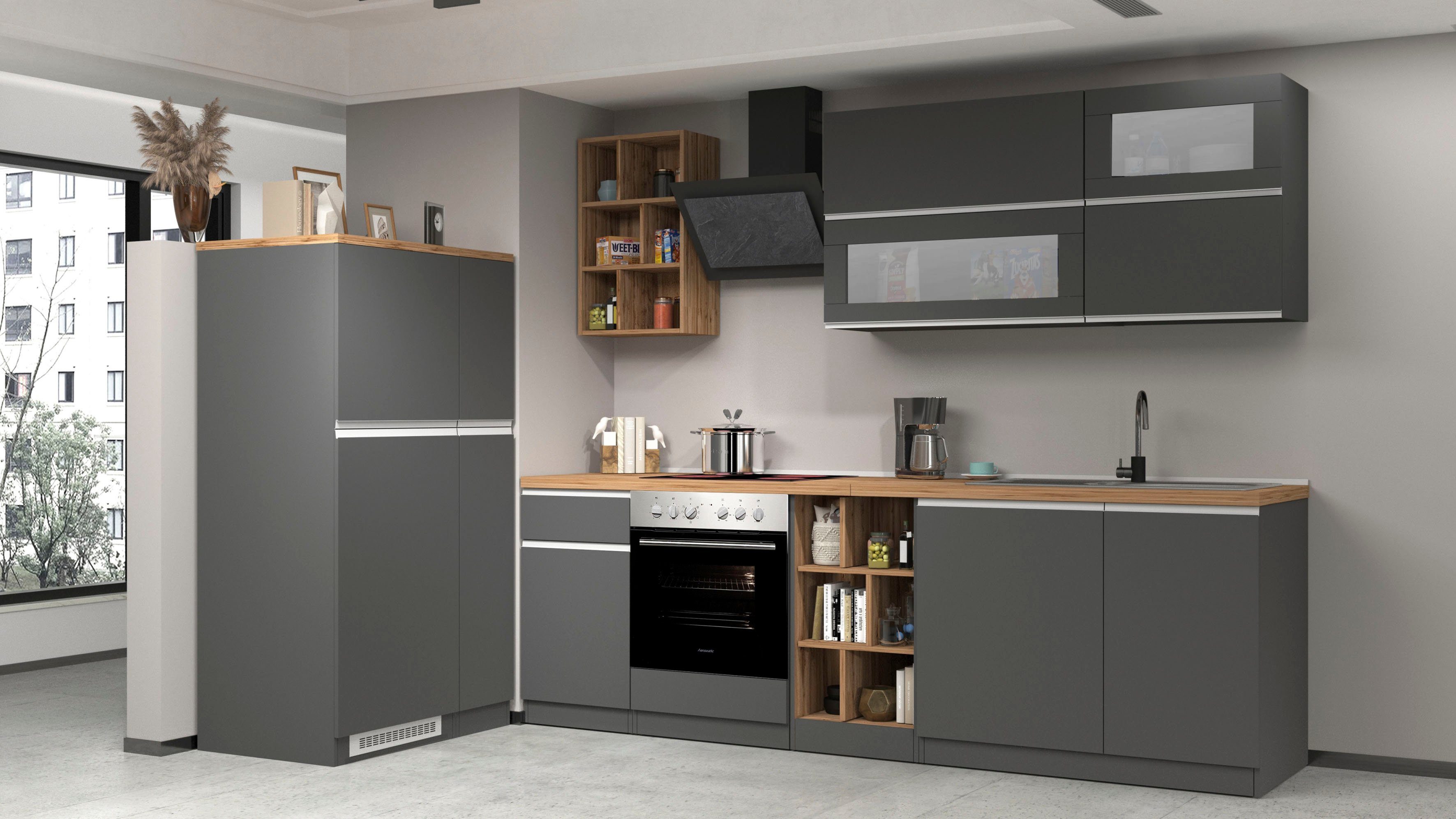 Kochstation Keuken KS-Sole keukenkast-set Breedte 90 cm, ombouw- en apothekerskast in set