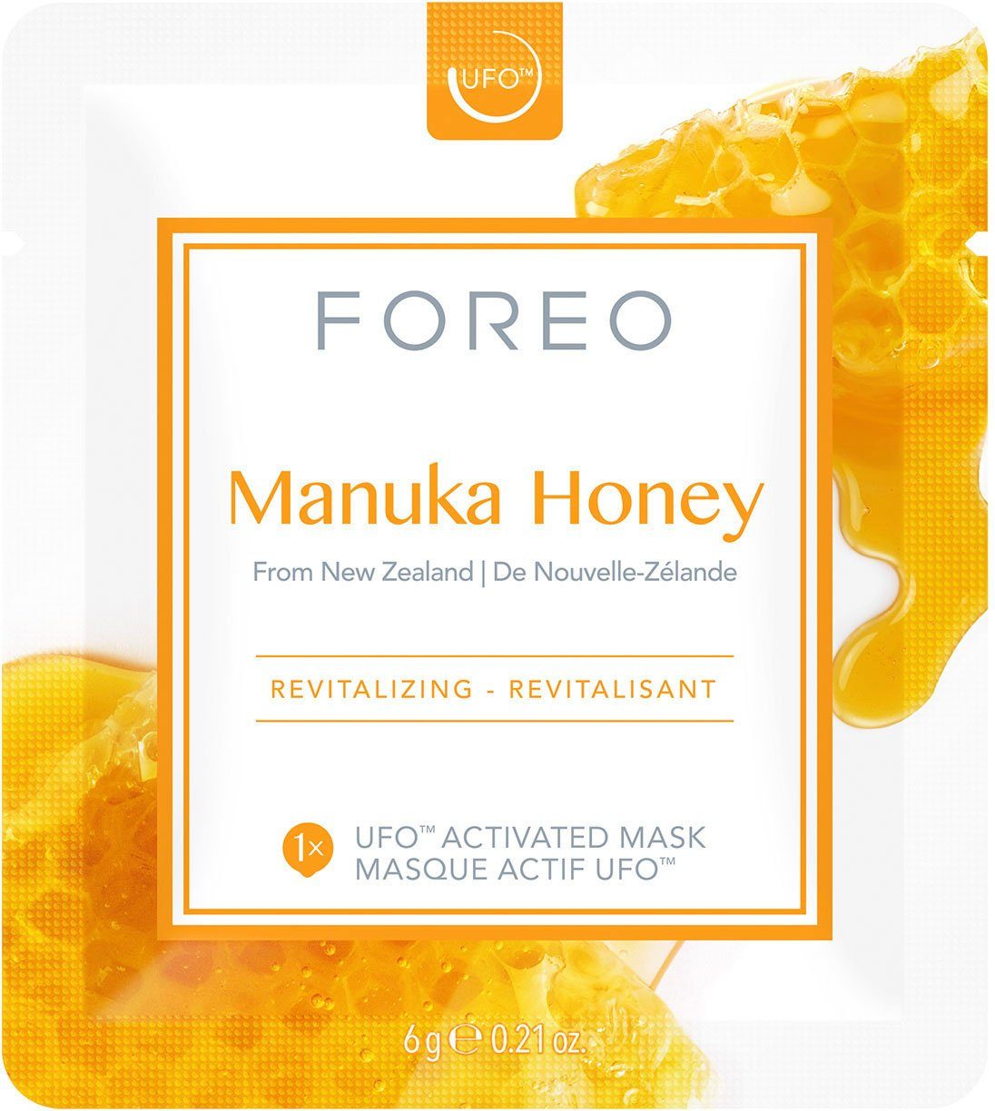 FOREO Masker Manuka Honey 6 x 6 g, compatibel met ufo & ufo mini (set)