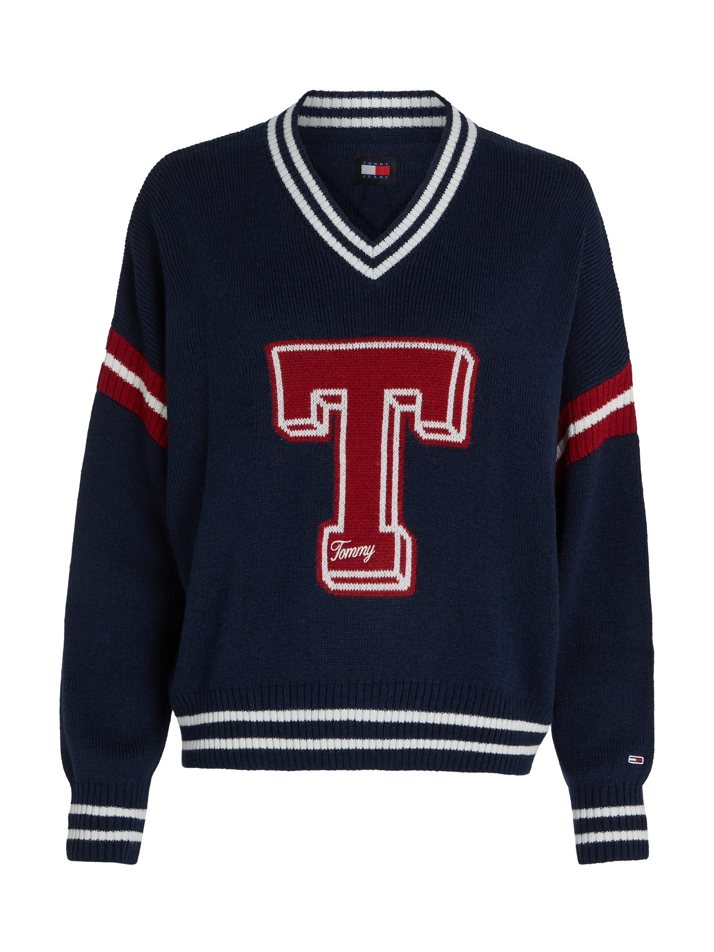 TOMMY JEANS Gebreide trui TJW LETTERMAN SWEATER met geborduurde -vlag