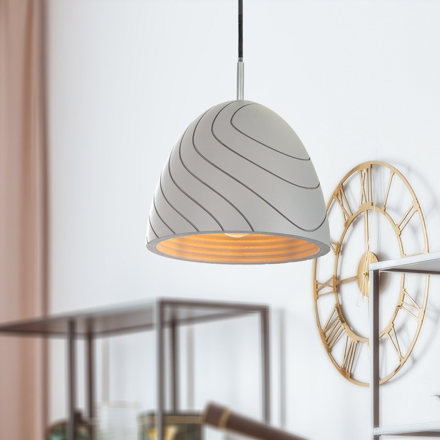 Paco Home Hanglamp Grip Led, E27, lamp voor woonkamer eetkamer keuken, in hoogte verstelbaar
