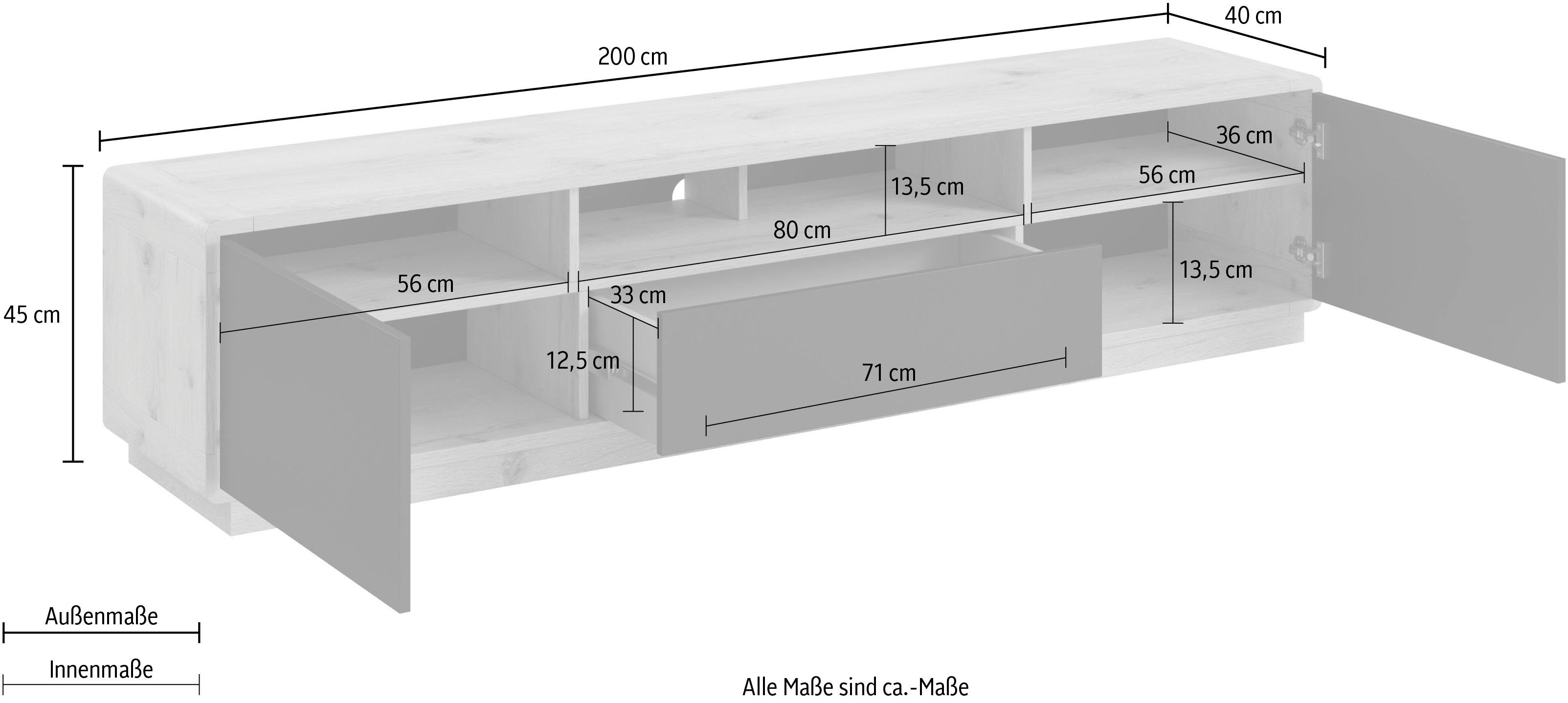 INOSIGN Tv-meubel Aston Breedte 200 cm.