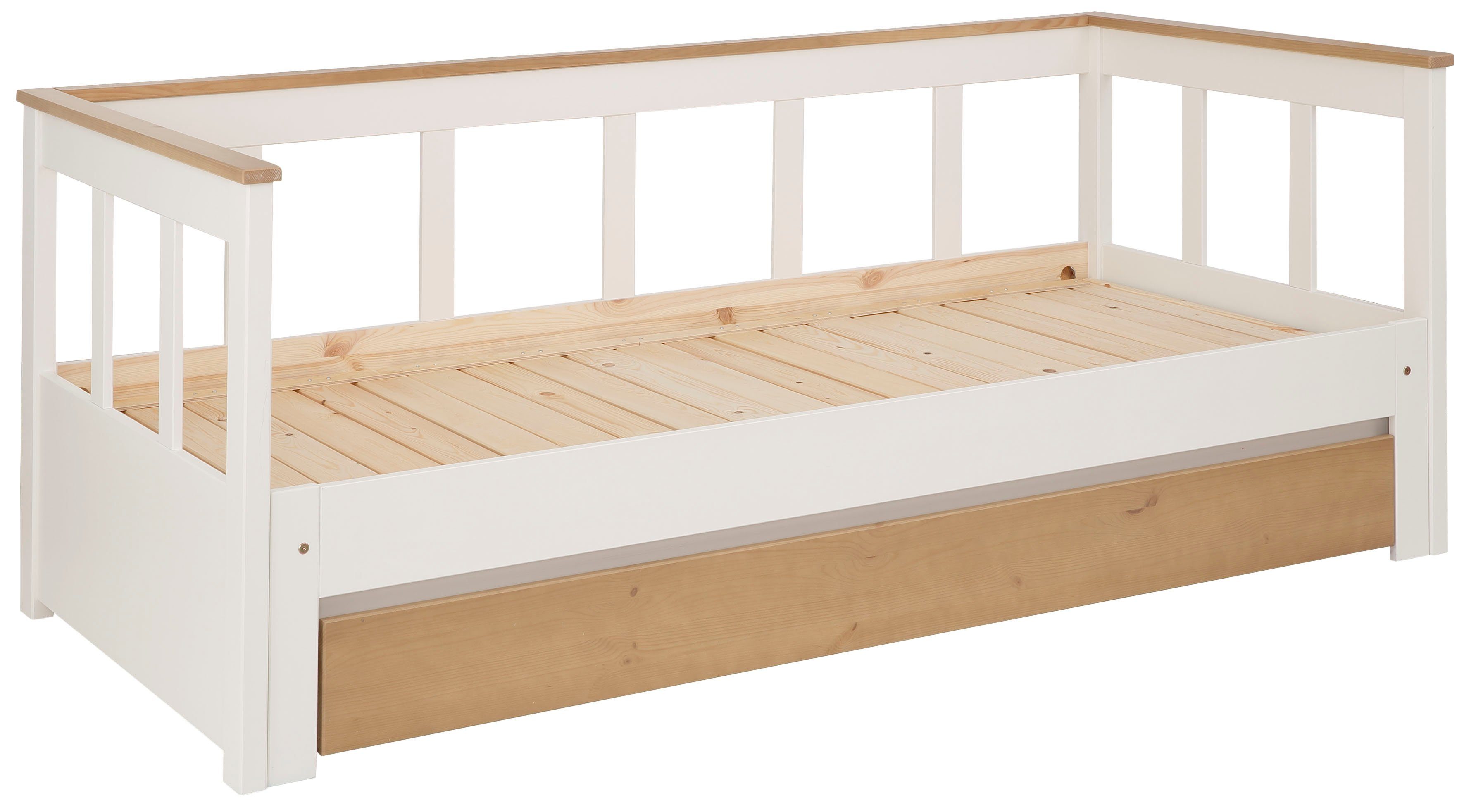 Home affaire Slaapbank "AIRA" kinderbed, logeerbed, scandi-design, lade optioneel met uittrekbare slaapruimte, ideaal voor de jeugd- of logeerkamer