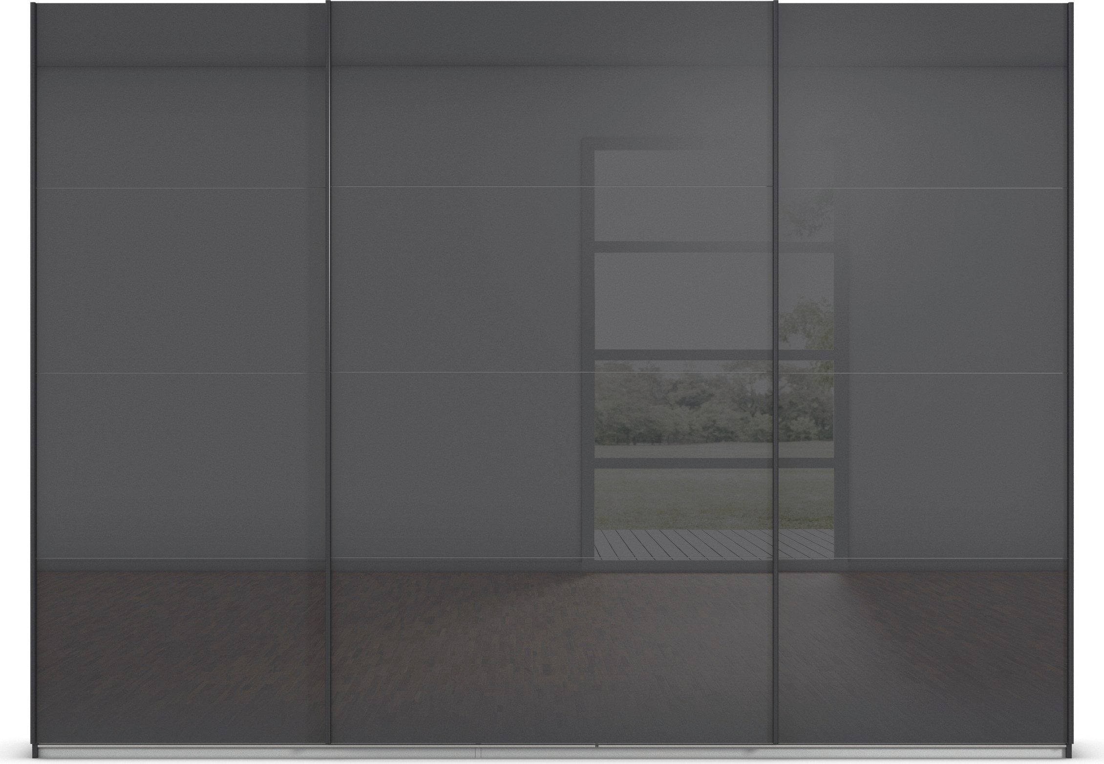 rauch Schuifdeurkast Kledingkast Kast Garderobe AGORDO met Glasfront doordachte binnenuitrusting, in 4 breedtes en 2 hoogtes made in germany