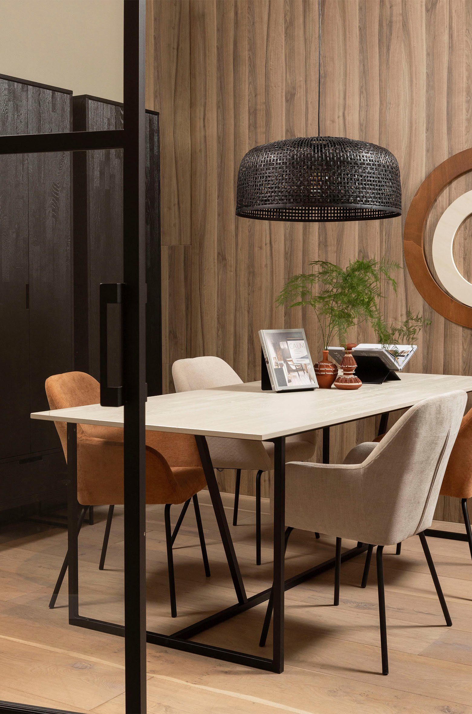 WOOOD Eettafel Silas rechthoekige vorm, hout gedeeltelijk massief, h 75 cm x b 220 cm