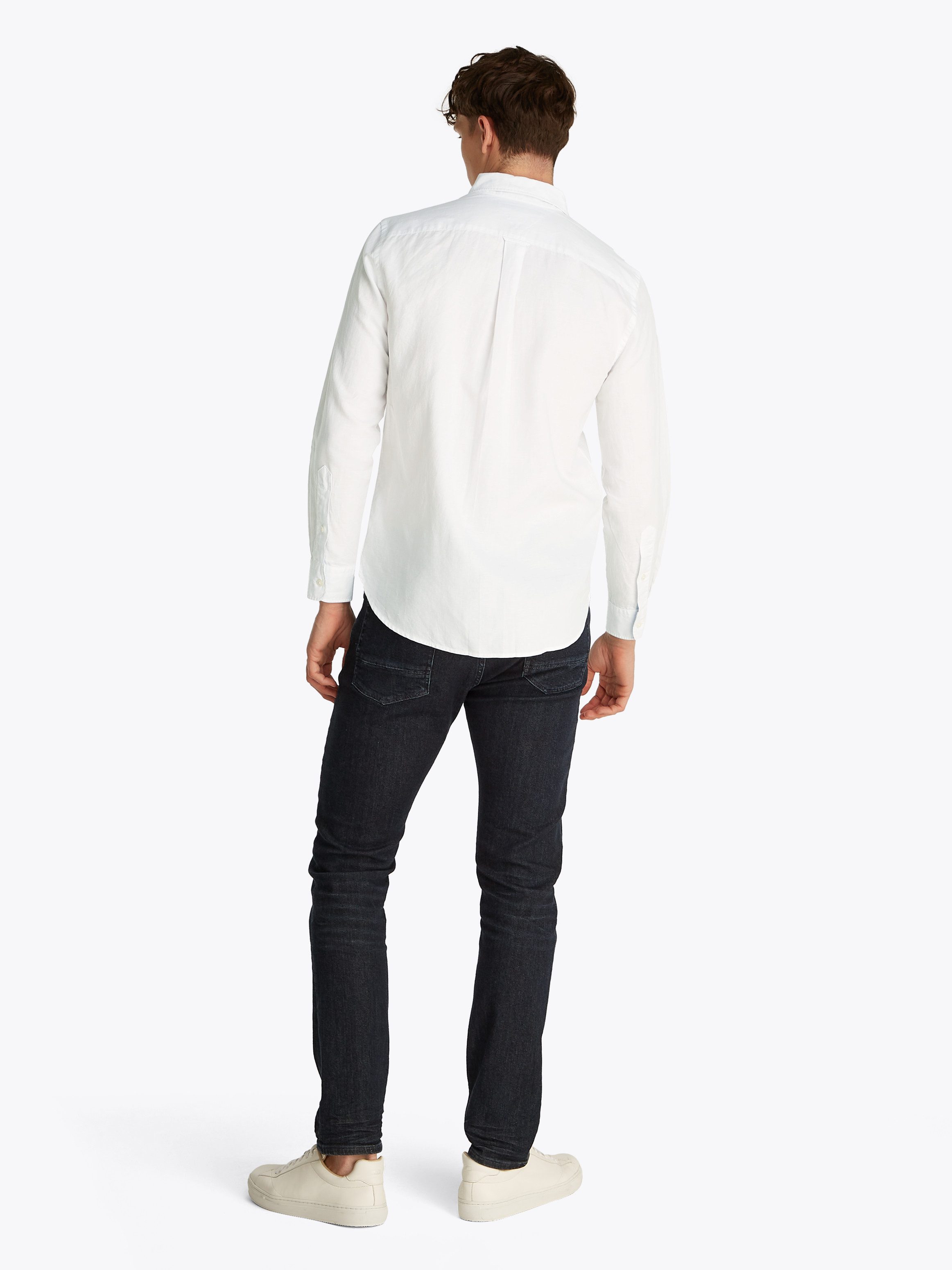 Tommy Hilfiger Overhemd met lange mouwen LINEN BLEND SOLID RF SHIRT
