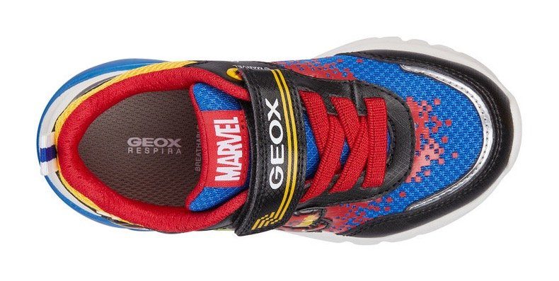 Geox Sneakers J CIBERDRON BOY E met knipperfunctie, vrijetijdsschoen, lage schoen, veterschoen